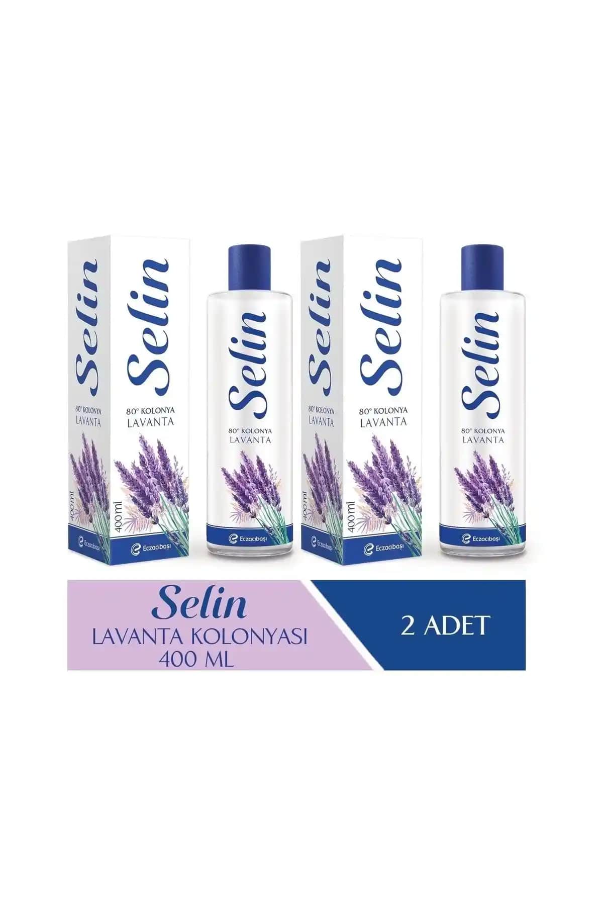 Selin Lavanta Kolonya Seti 400 ml 2'li doğal ve kalıcı ferahlatıcı koku