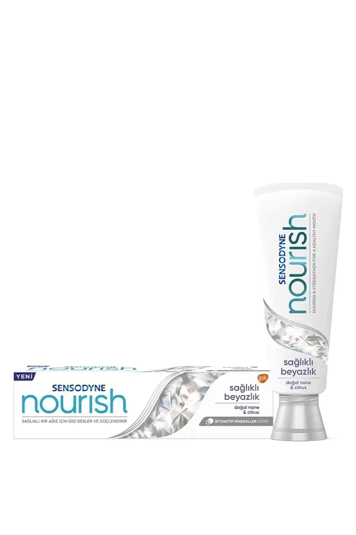 Sensodyne Nourish Sağlıklı Beyazlık Nane 50 ml diş macunu ile etkili ağız ve diş bakımı