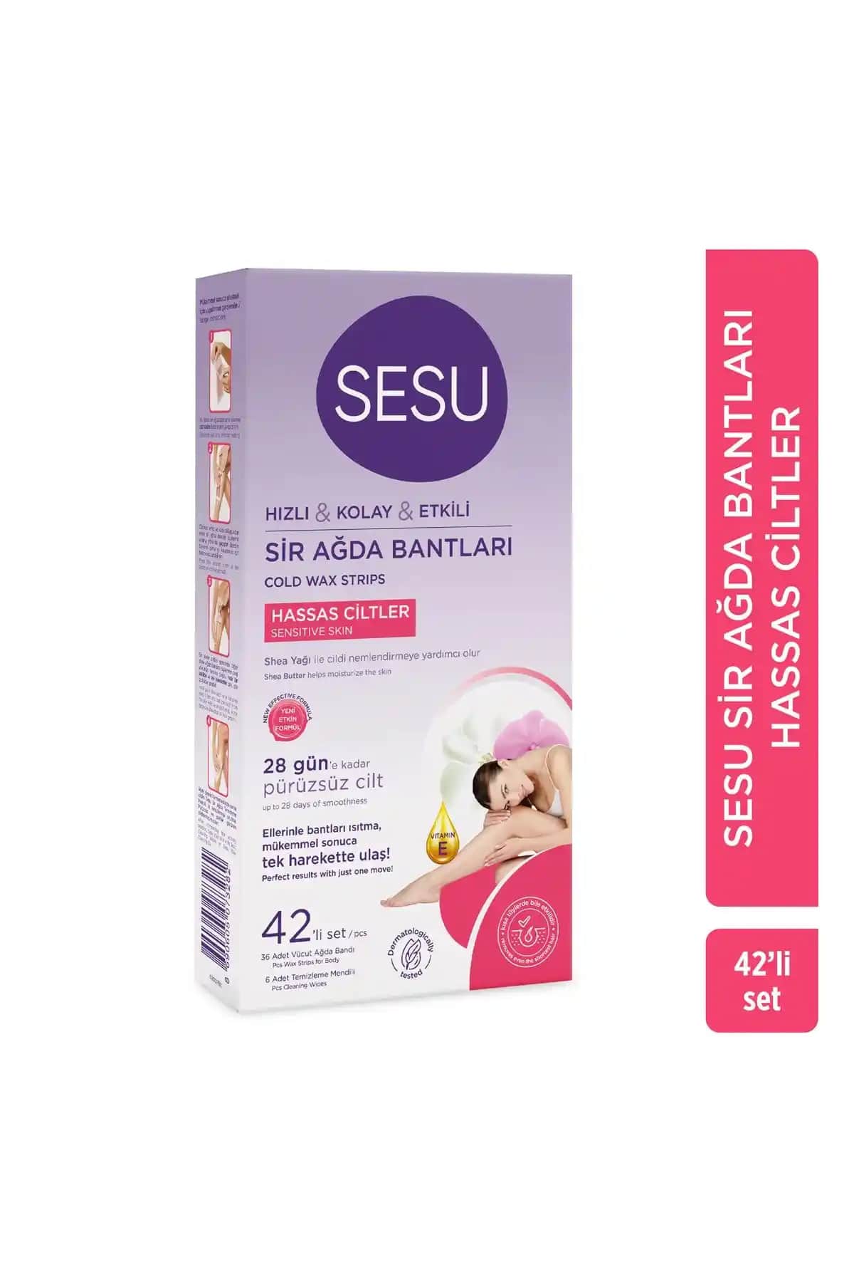 Sesu Sir Ağda Ban<dı> Hassas Ciltler İçin Etkili ve Pratik Tüy Alma Çözümü