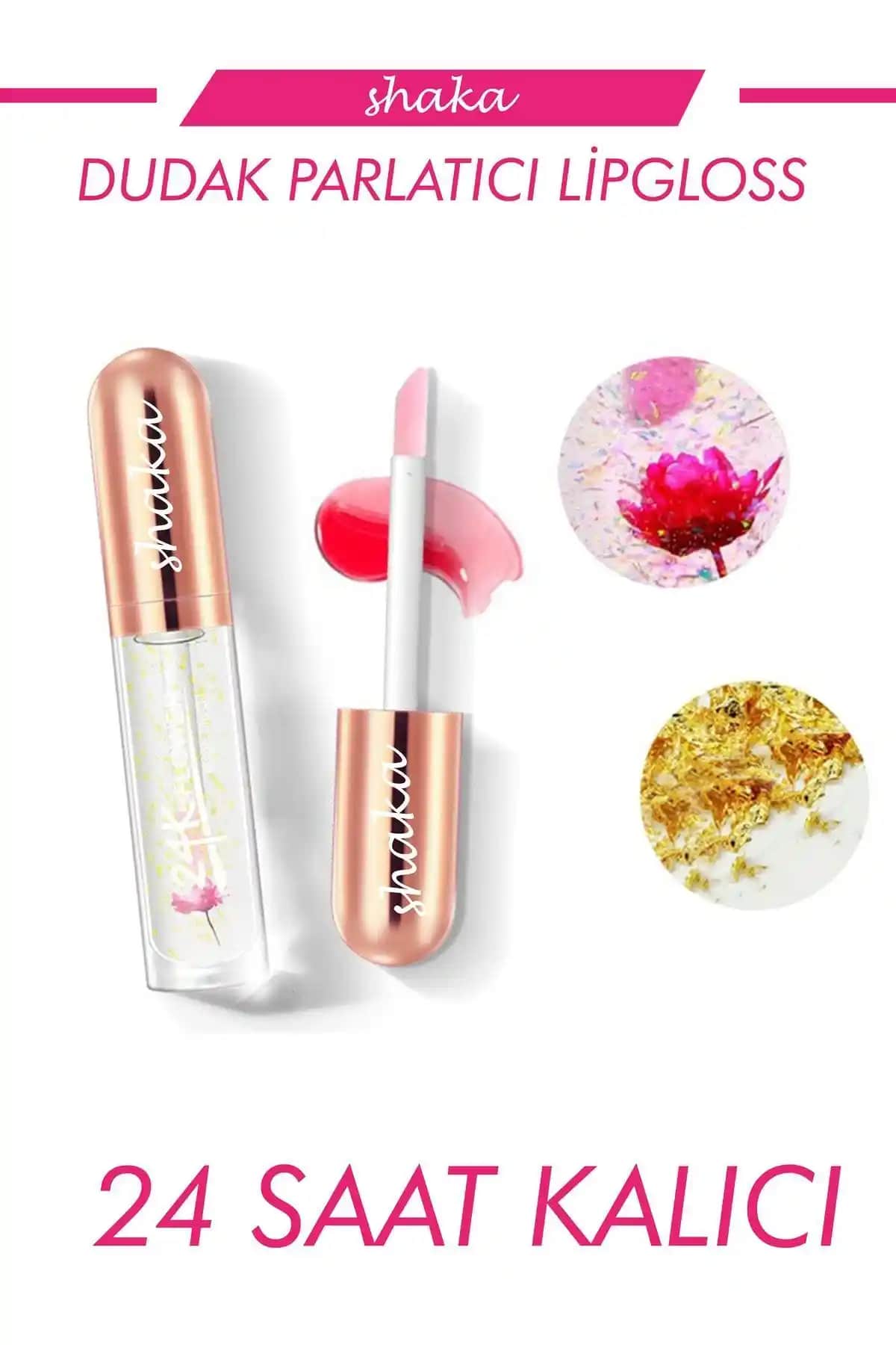 Shaka Sihirli Ruj Simli Dudak Parlatıcı Lipgloss doğal renk ve parlaklık sağlar