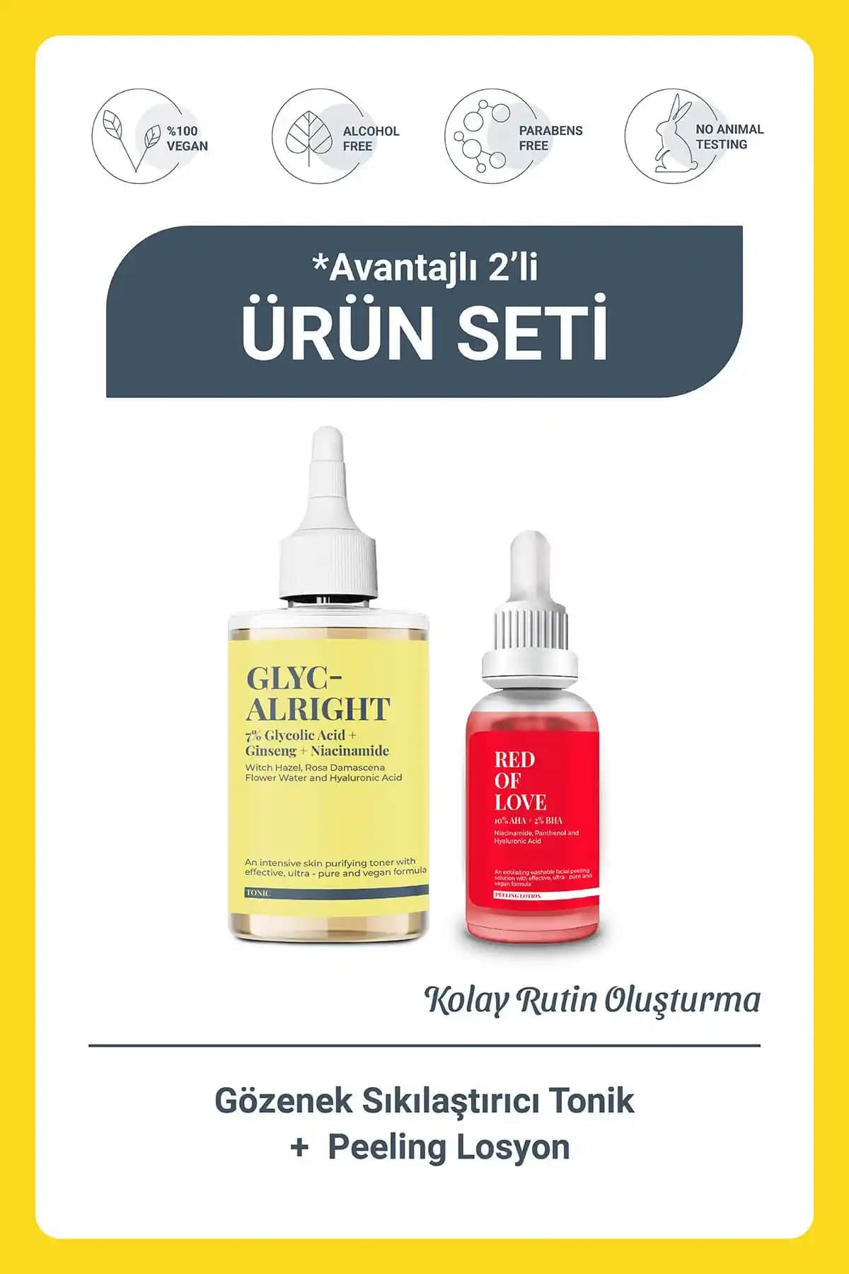 SHE VEC Gözenek Sıkılaştırıcı ve Siyah Nokta Önleyici Bakım Seti (AHA + Tonik)