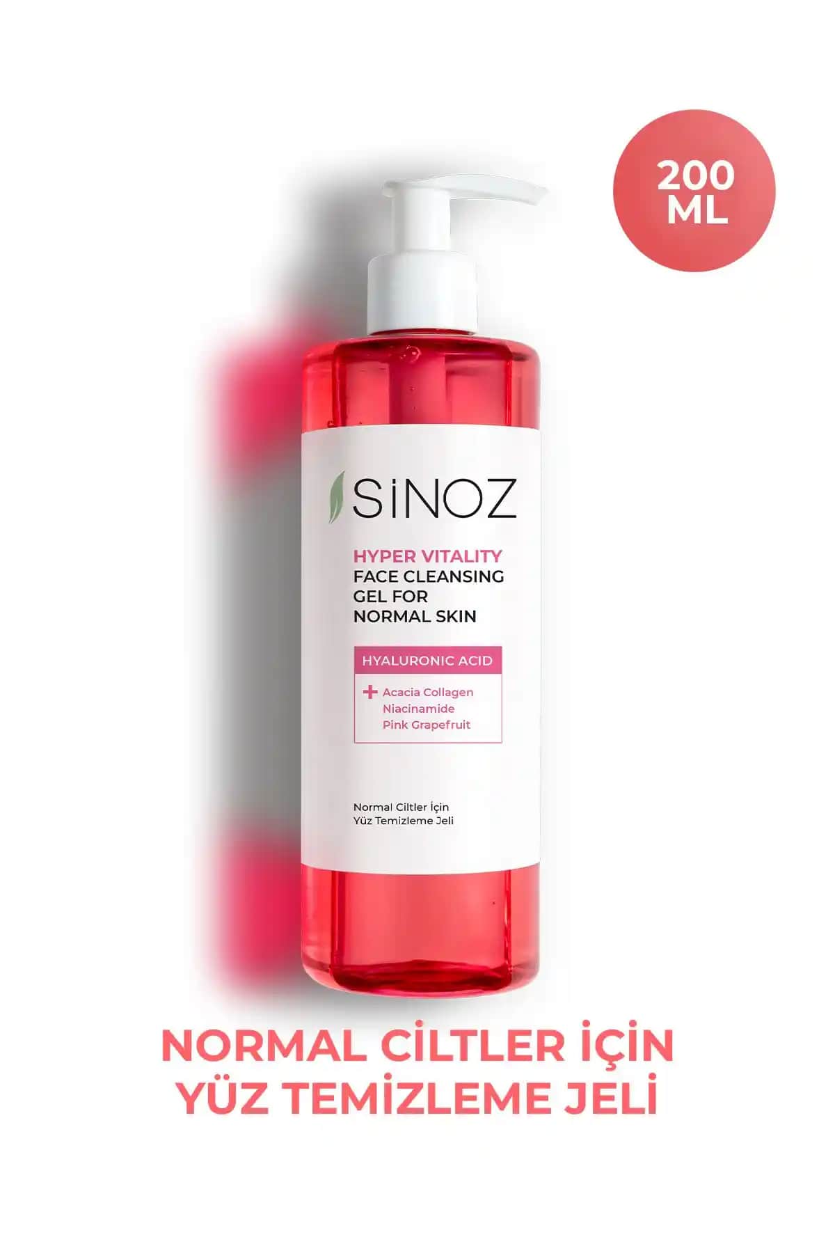 Sinoz Normal Ciltler İçin Yüz Temizleme Jeli Cildi Derinlemesine Temizler ve Nemlendirir