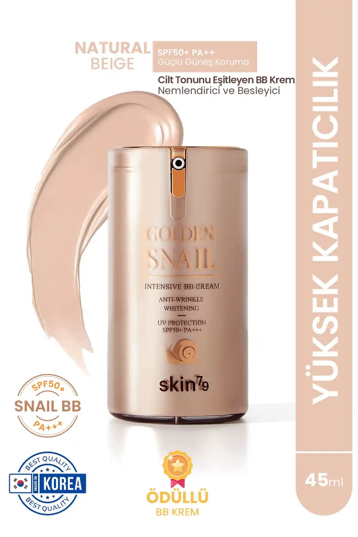 Skin79 Golden Snail Intensive BB Krem SPF 50+ PA+++ Nemlendirici ve Güzellik Sağlayan Kozmetik