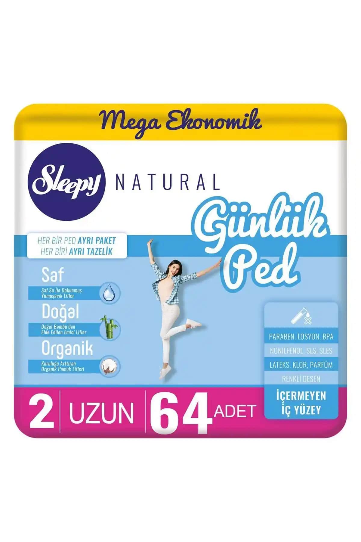 Sleepy Natural Günlük Ped ve Slim Ekstra İnce Uzun Ürünlerinin Karşılaştırması