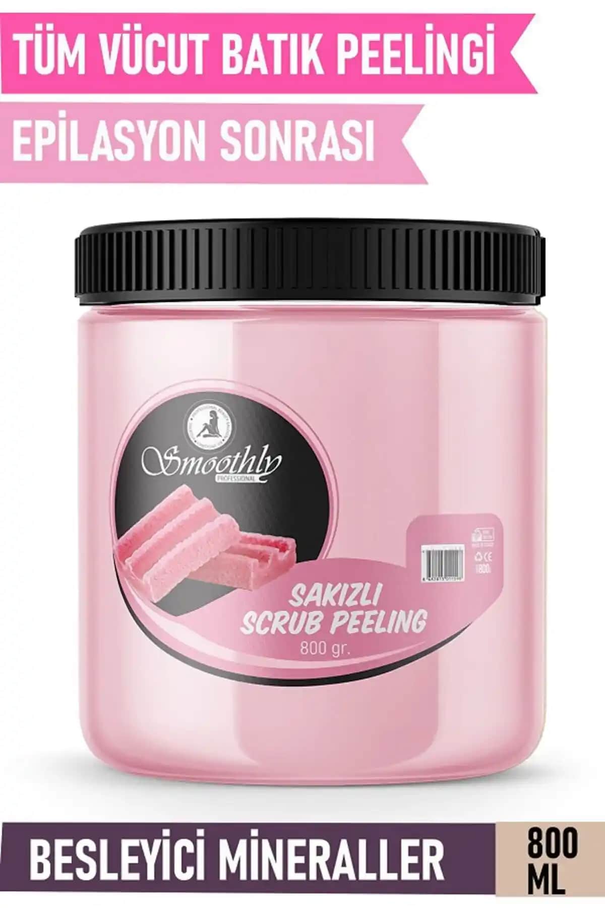 Smoothly Çilek Bacak Peeling Batık Peelingi 800g Doğa Dostu ve Etkili Cilt Temizleme Ürünü