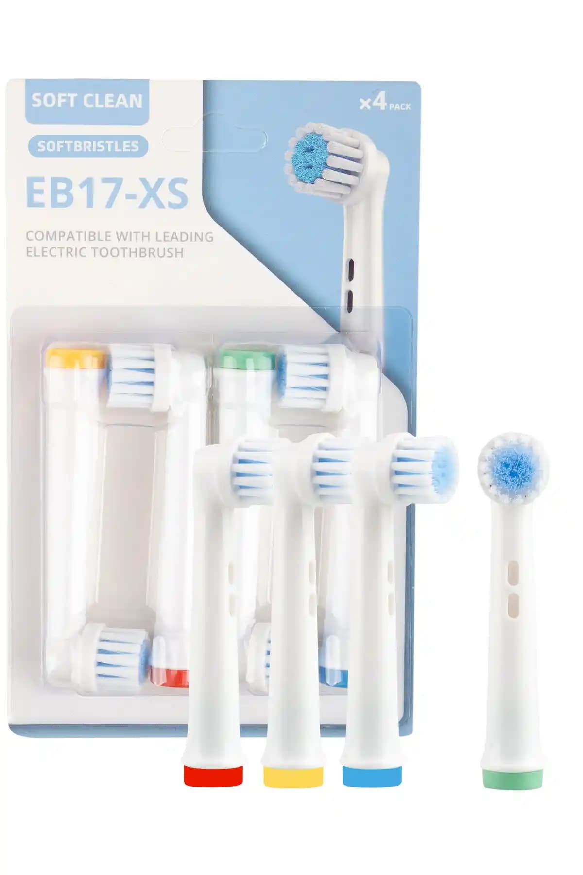 SoftBristles Ekstra Yumuşak Hassas EB17-XS Diş Fırçası Başlıkları, Hassas Diş ve Diş Eti Koruması