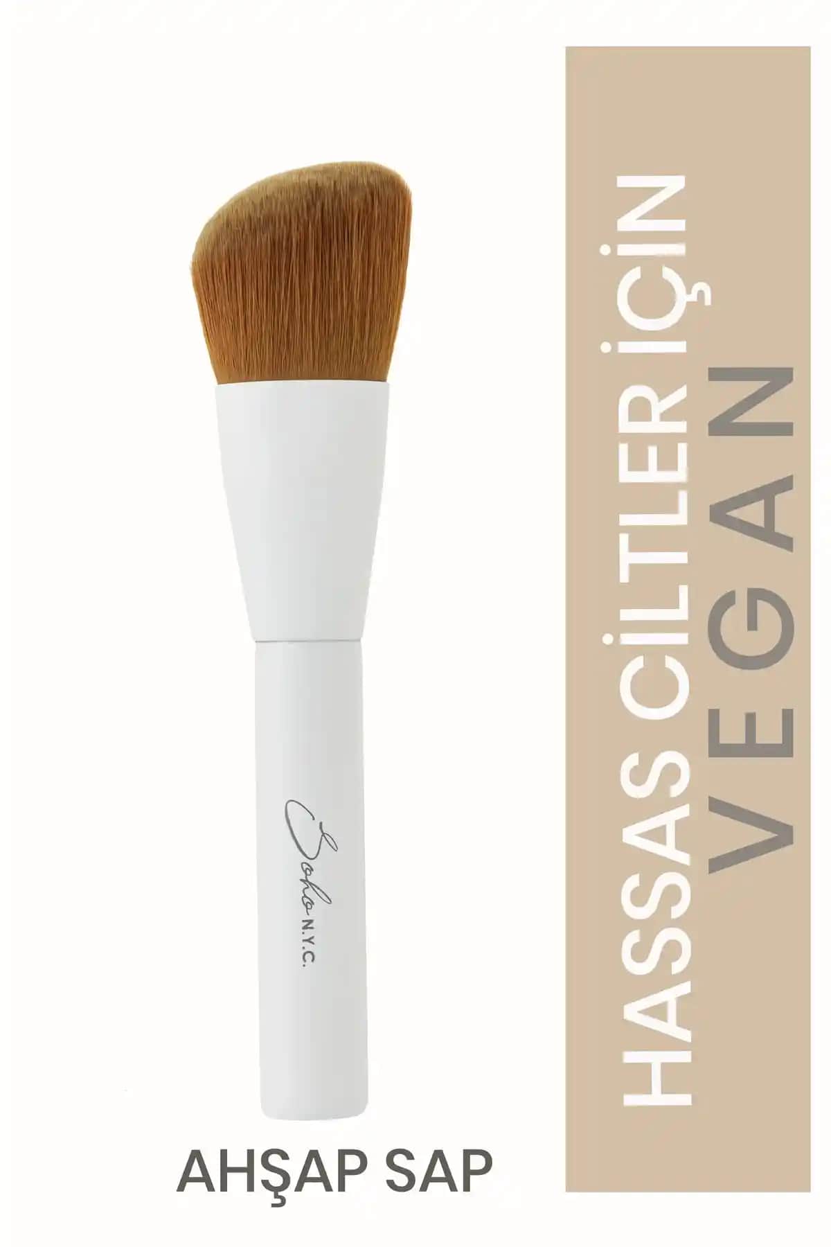 Soho N.Y.C. Vegan Açılı Yüz Kontur Fırçası: Doğa Dostu ve Yüksek Performanslı Makyaj Aracı