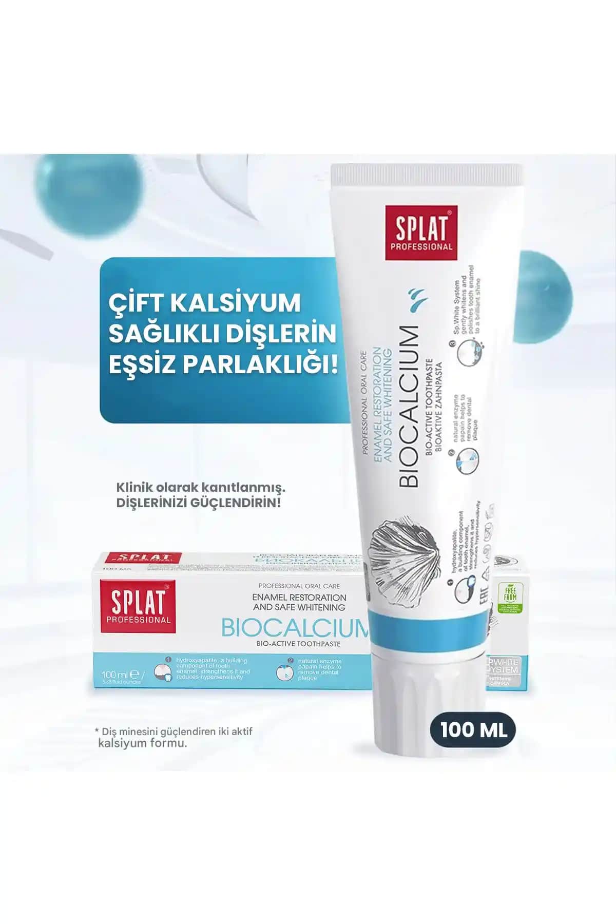 Splat Bıocalcium 100 ml: Doğal İçeriği ve Güçlendirme Özellikleriyle Diş Sağlığı Ürünü