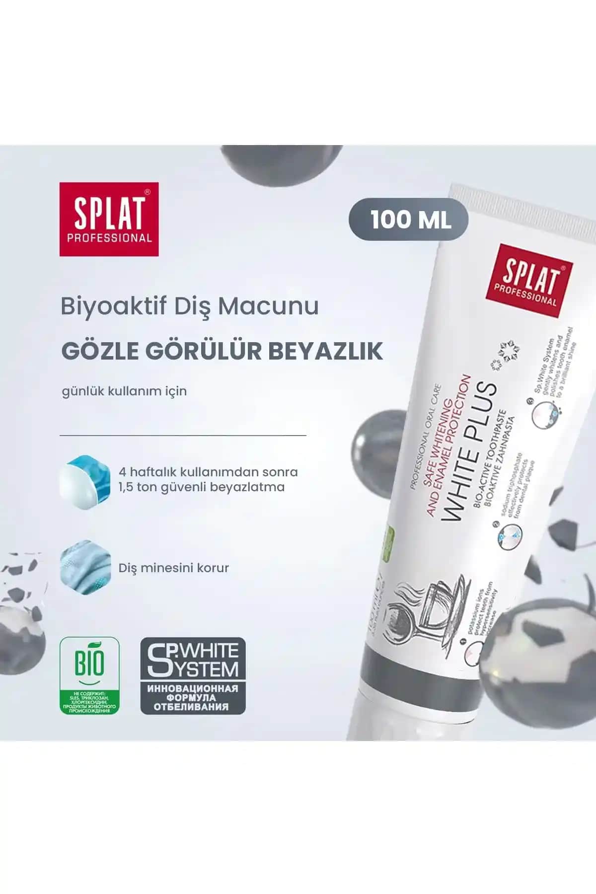 Splat Profesyonel White Plus Beyazlatıcı Diş Macunu ile Güvenilir Ağız Bakımı ve Parlak Gülüş