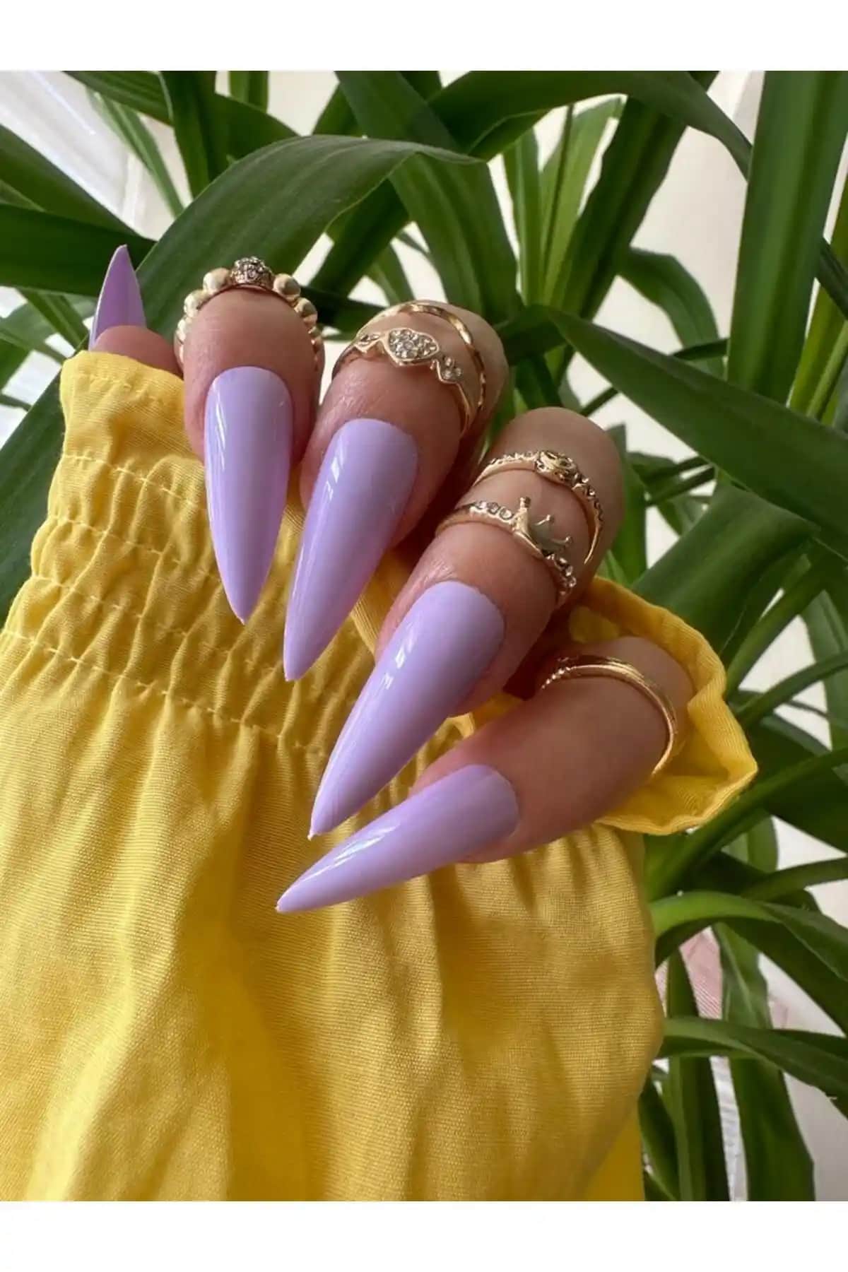 SYBELLE Kozmetik Mor Takma Tırnak Seti 20 Adet Estetik ve Pratik Kullanım İçin