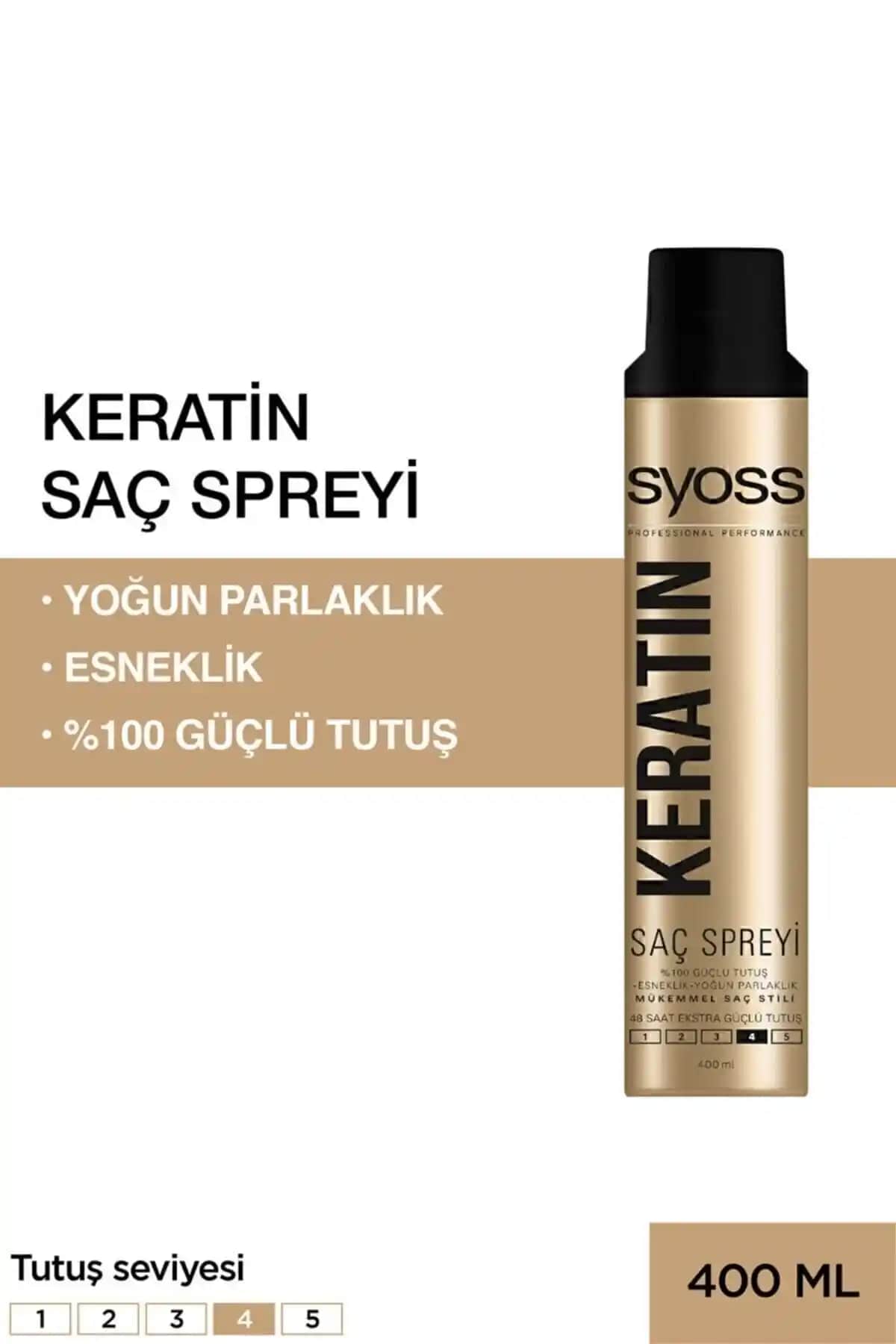 Syoss Keratin Sprey 400 ml: Saç Güçlendirme ve Şekillendirme İçin Profesyonel Çözüm