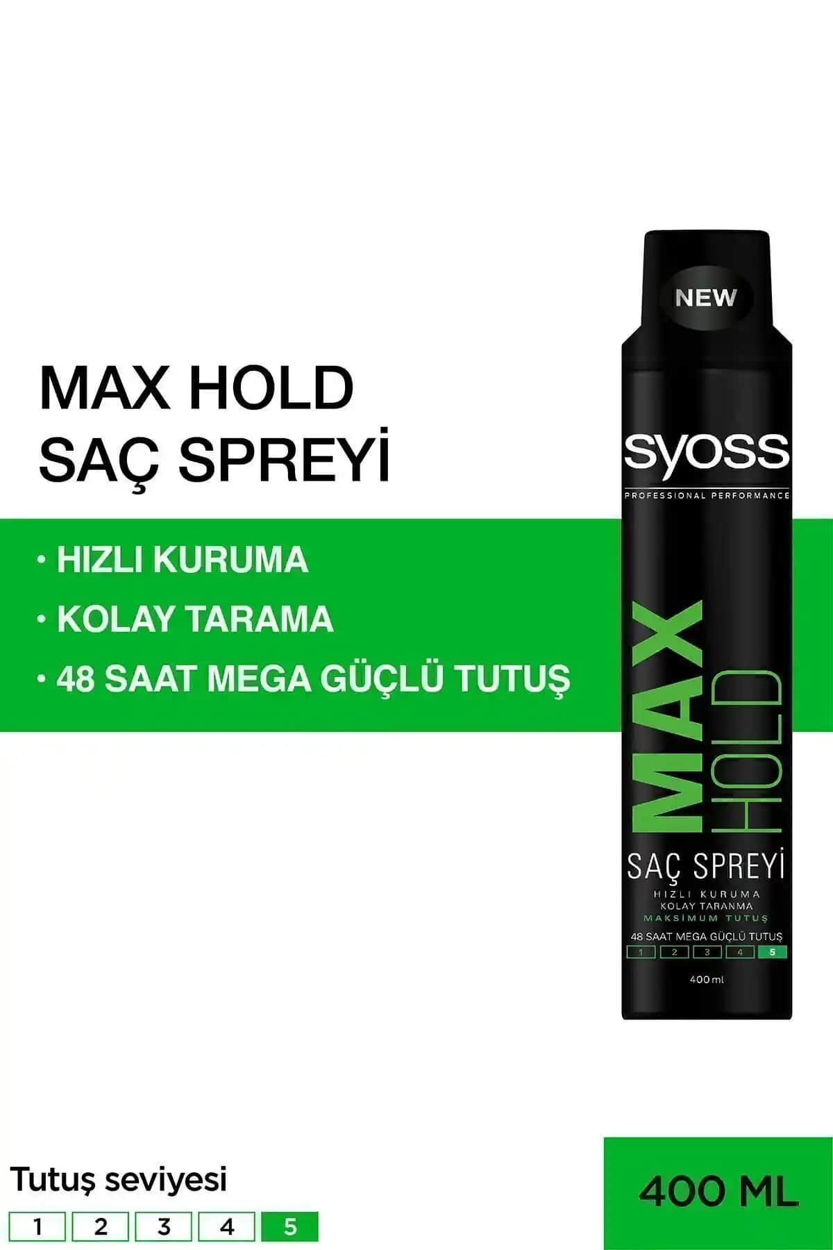 Syoss Saç Spreyi 400 ml – Uzun Süre Kalıcı Şekillendirme ve Güvenilir Performans