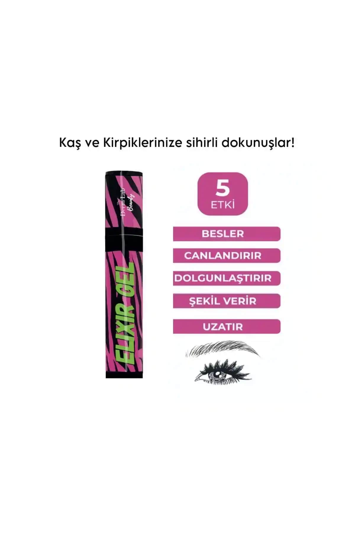 The Derm Lab Elixir Jel ile Kaş ve Kirpik Bakımında Güç ve Dolgunluk Sağlayın