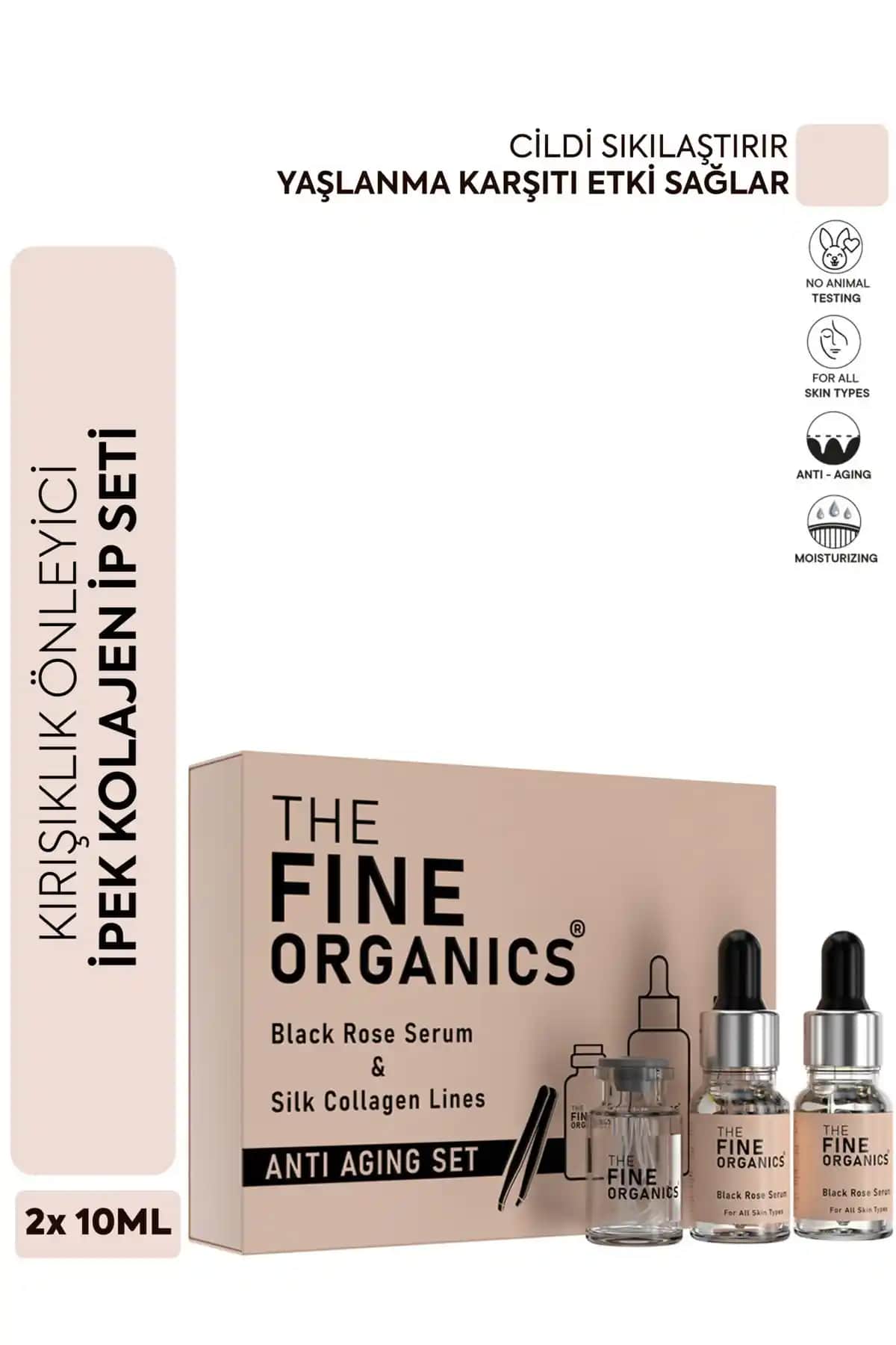 THE FINE ORGANICS Kırışıklık Önleyici İpek Kolajen Ip Seti Cilt Yenileme ve Sıkılaştırma Çözümü