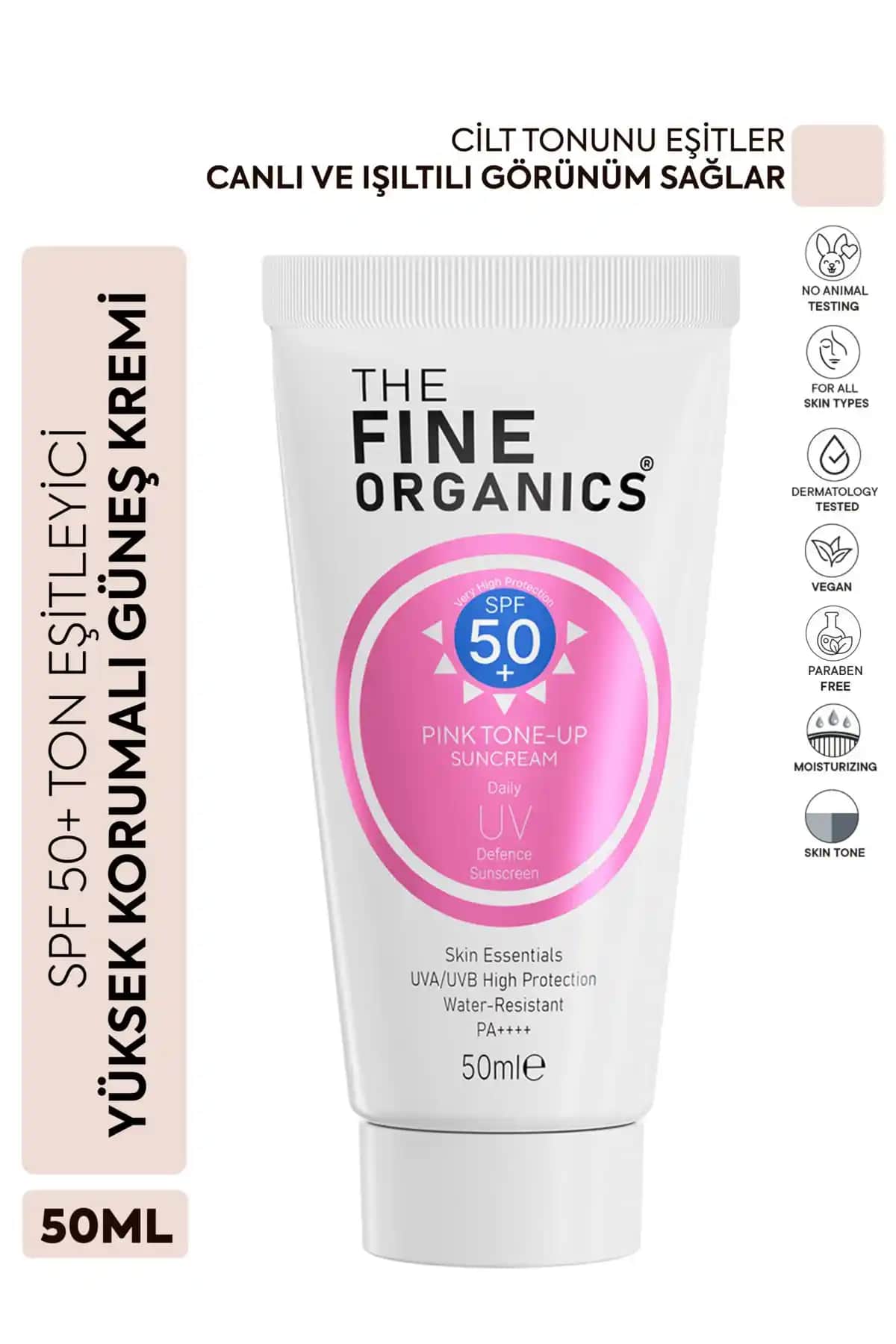 THE FINE ORGANICS SPF 50+ Ton Eşitleyici ve Yüksek Korumalı Pembe Güneş Kremi Ürün Tanıtımı