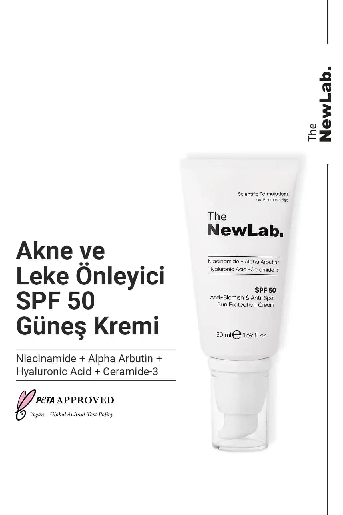 The NewLab Akne ve Leke Önleyici Güneş Kremi 50 SPF ile cilt sağlığını koruyan etkili çözüm