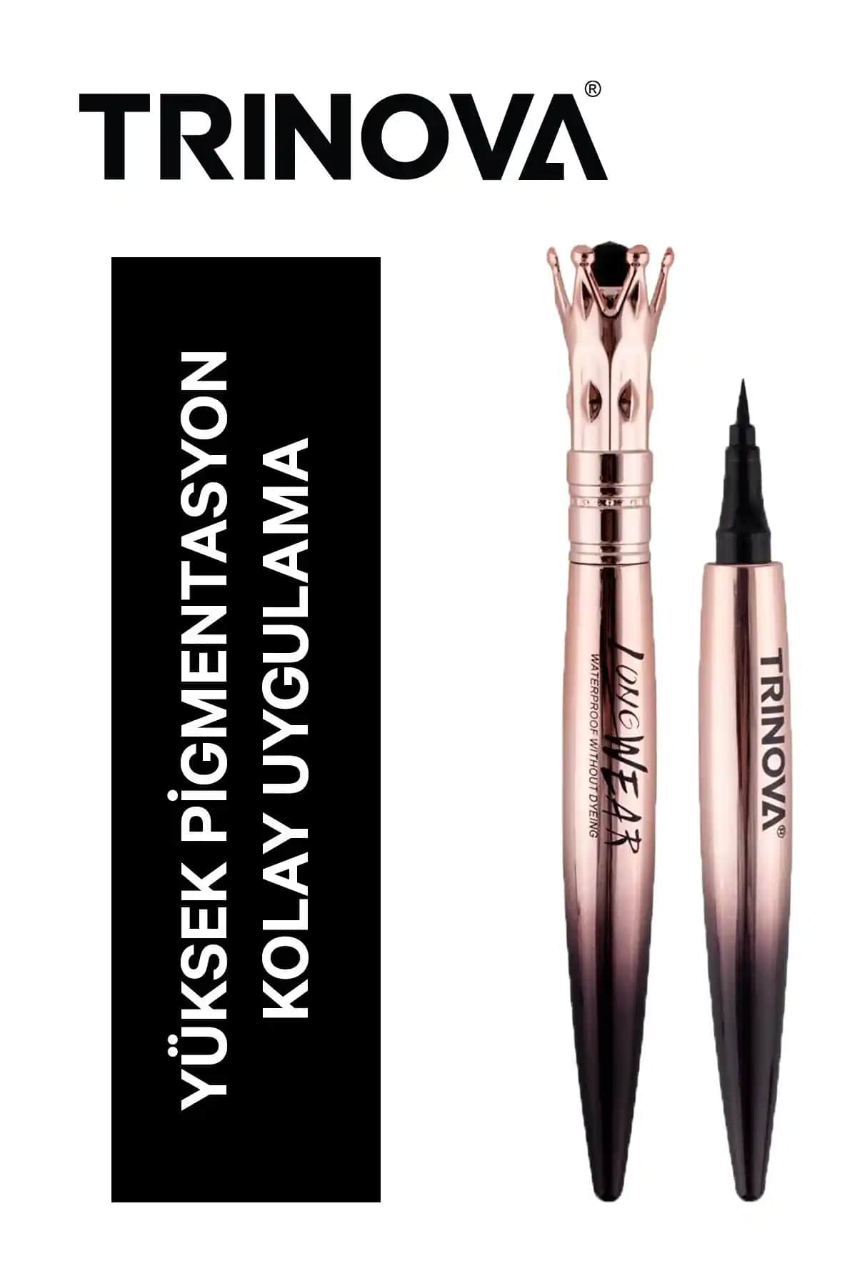 Trinova Party Queen Waterproof Eyeliner: Suya ve Tere Dayanıklı Kalıcı Göz Kalemi