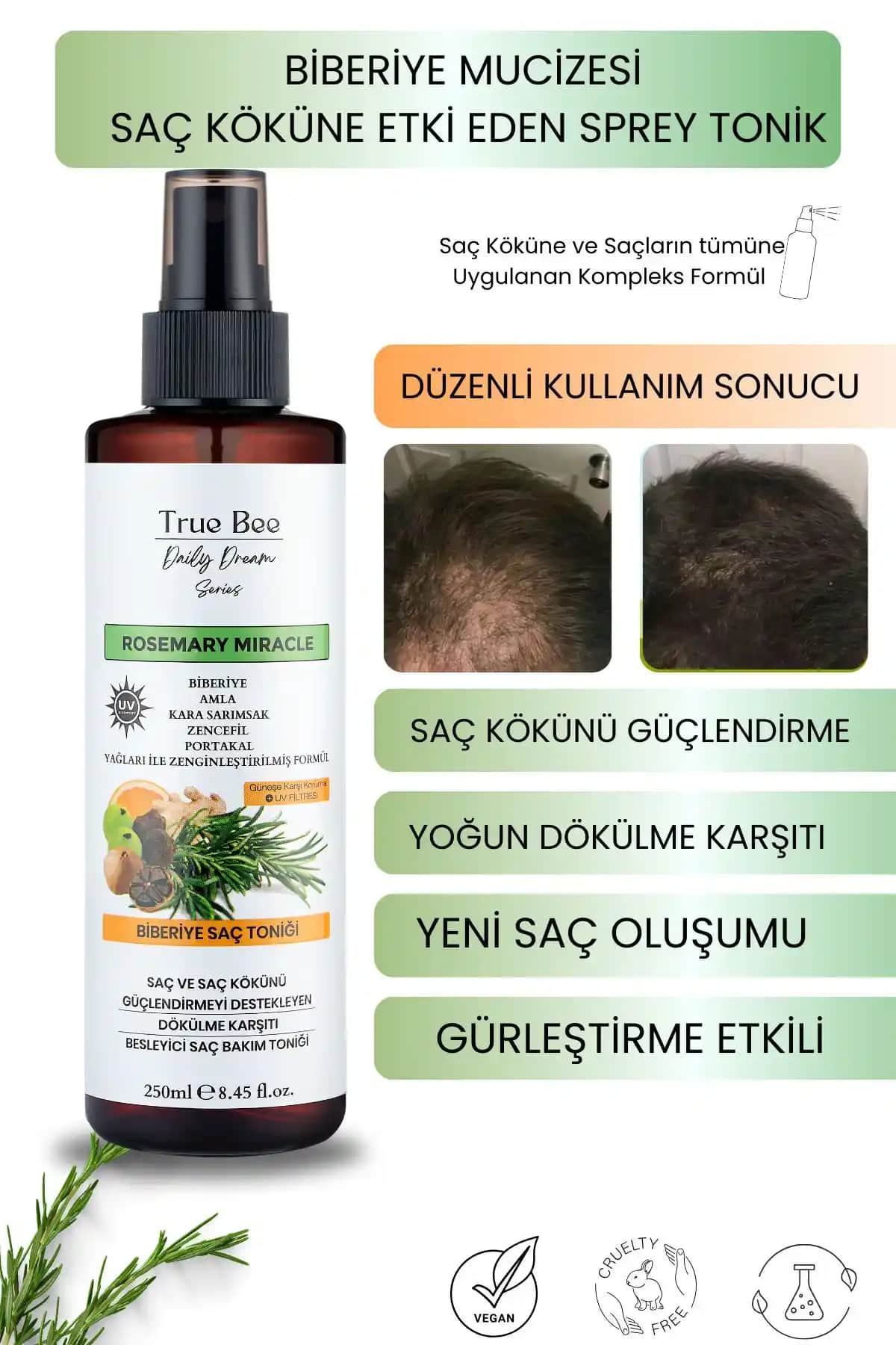 True Bee Daily Dream Serisi Saç Bakım Ürünleri Karşılaştırması: Biberiye ve Amla Toniği Özellikleri