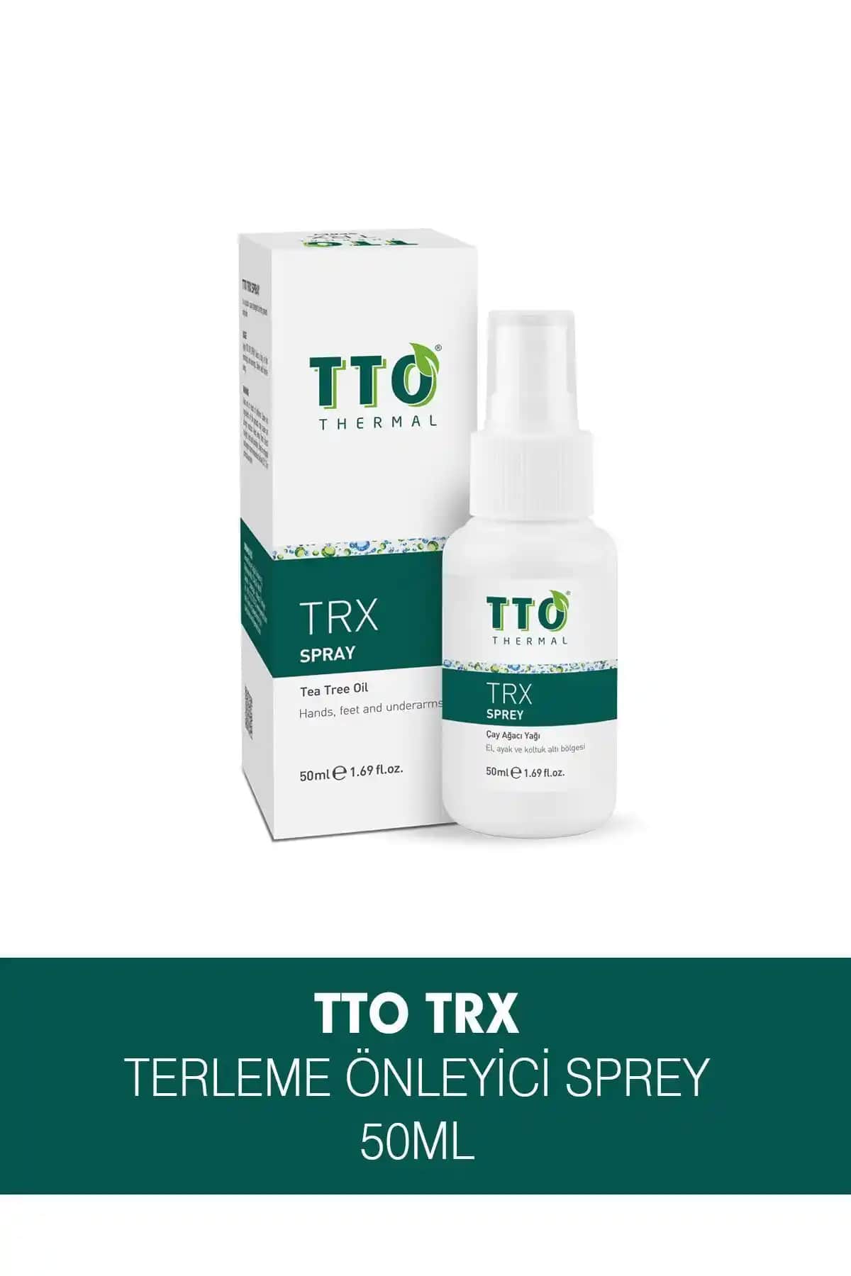 Tto Trx El ve Koltuk Altı Terleme Önleyici Sprey 50 ml doğal formülüyle etkili koruma