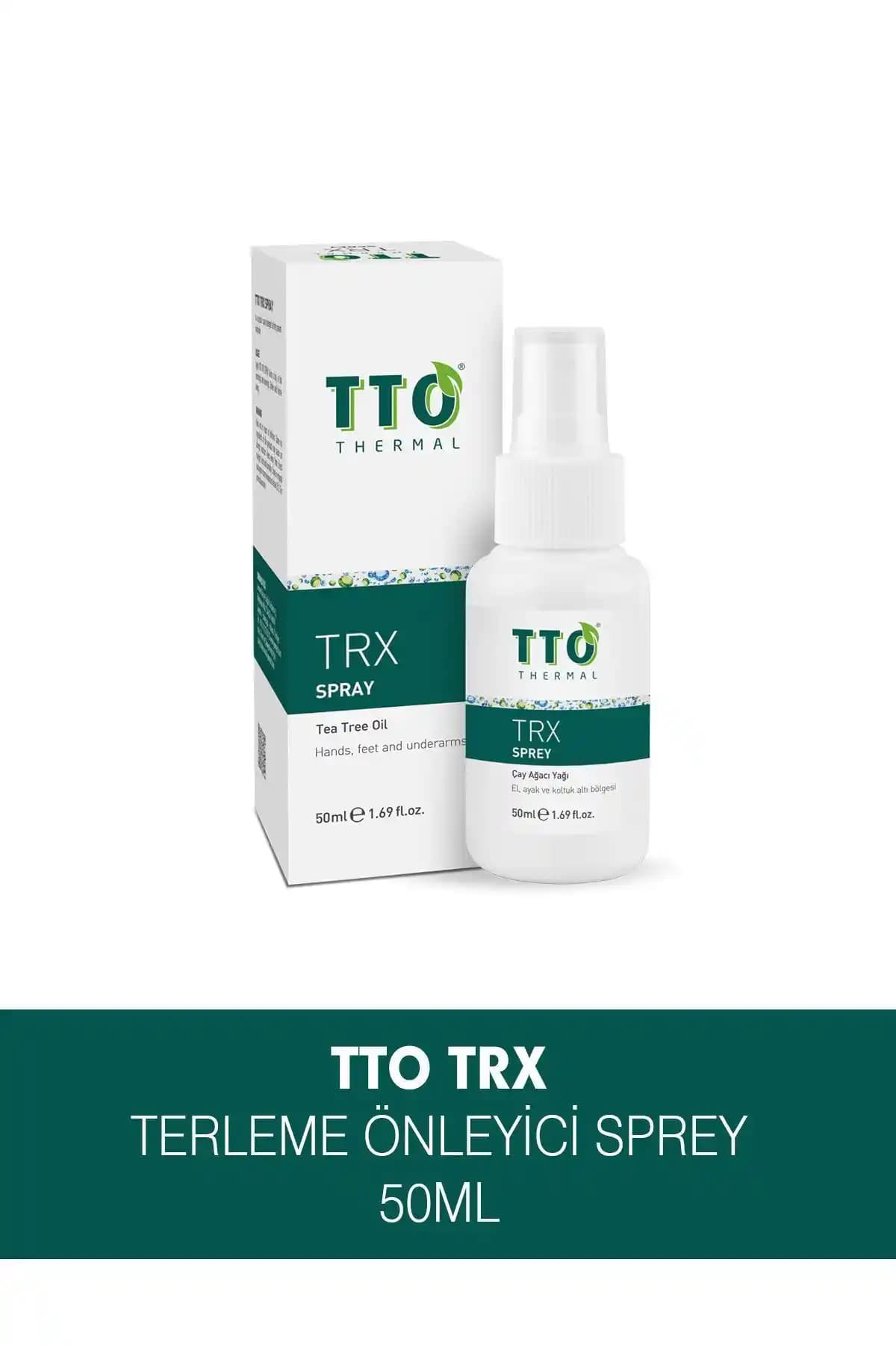 Tto Trx El ve Koltuk Altı Terleme Önleyici Sprey 50 ml doğal formülüyle etkili koruma