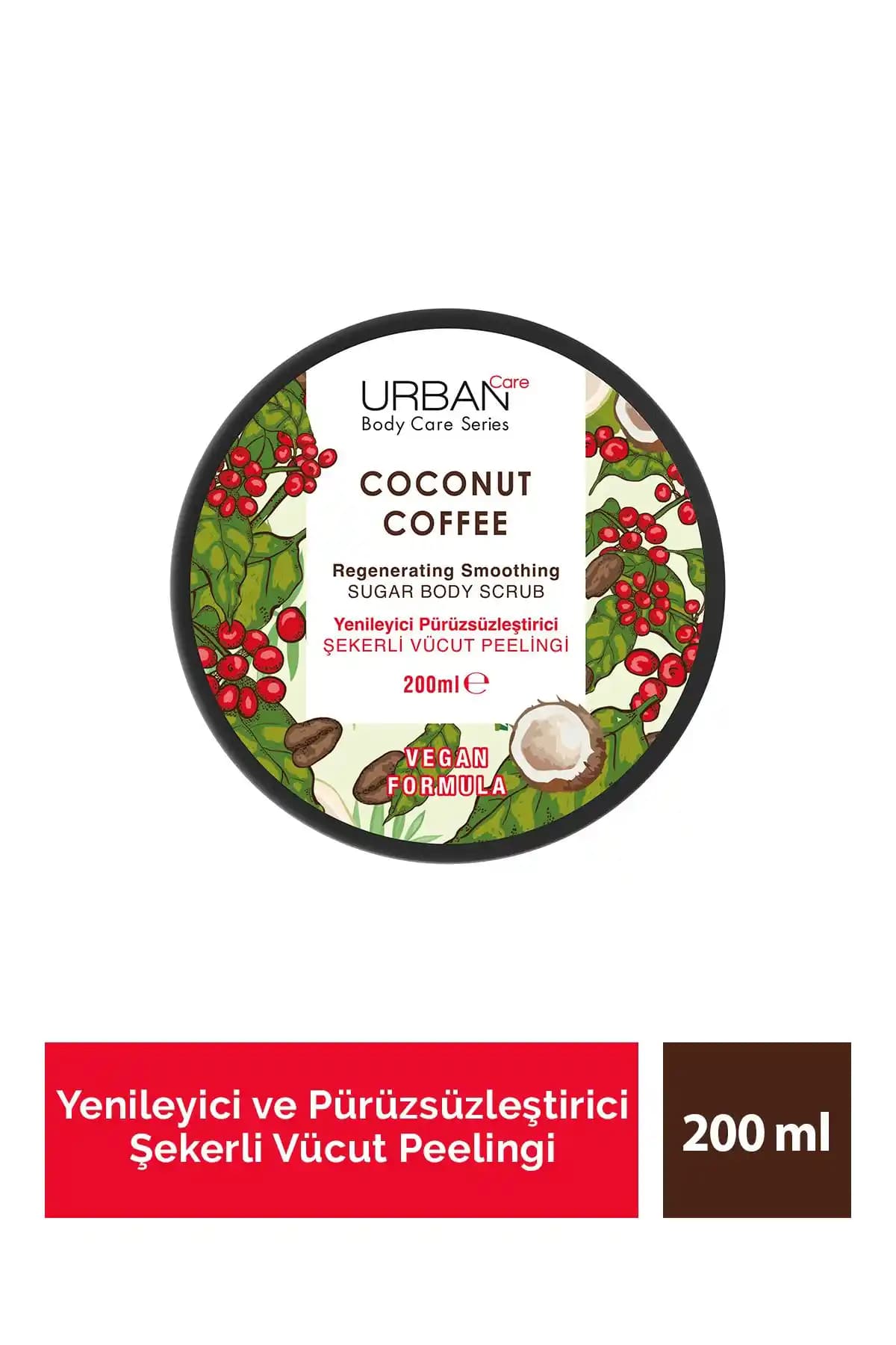 Urban Care Coconut Coffee Yenileyici ve Pürüzsüzleştirici Vücut Peelingi 200 ml
