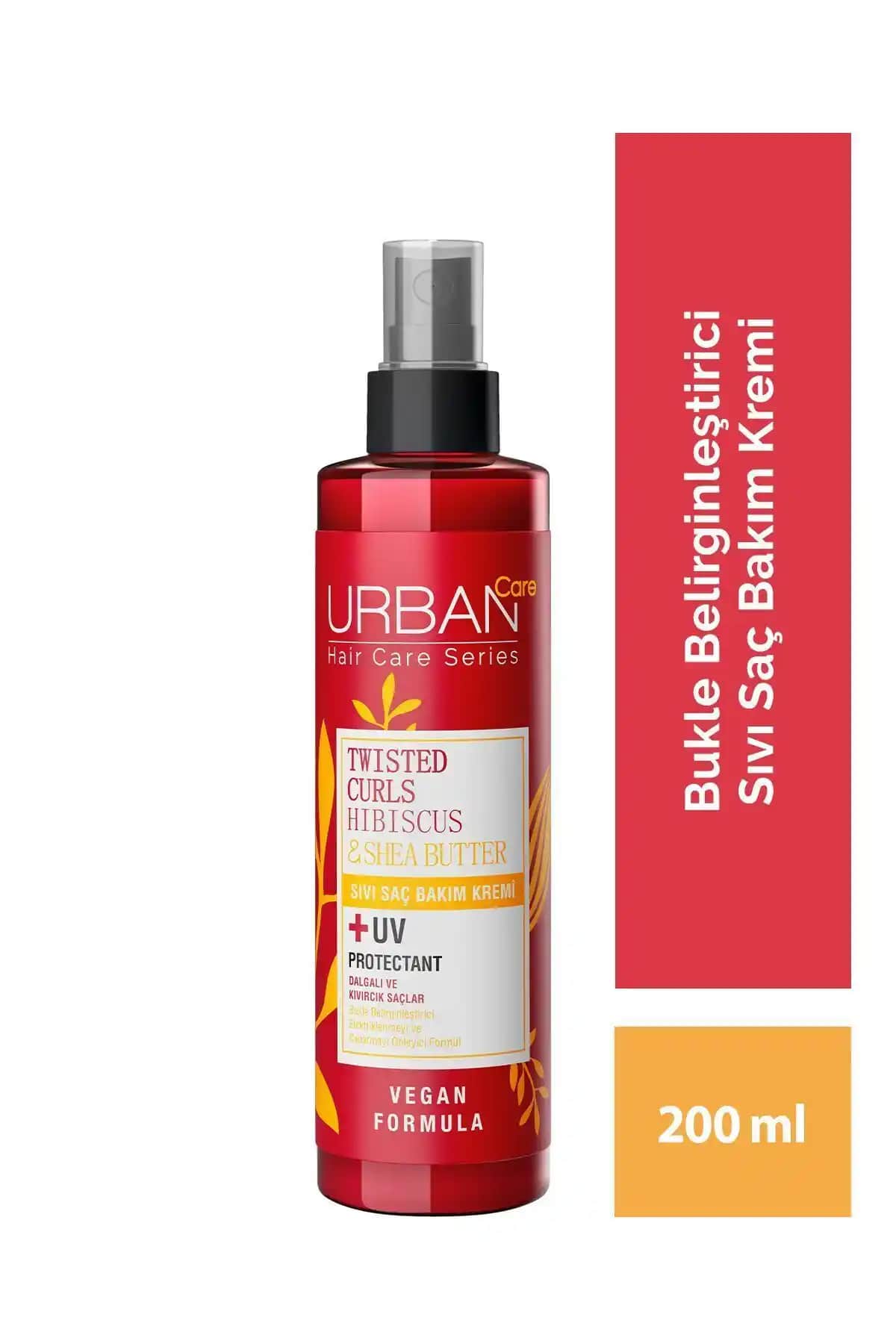 Urban Care Hibiscus Shea Butter Sıvı Saç Bakım Kremi Kıvırcık ve Dalgalı Saçlar İçin Doğal Nem ve Parlaklık Sağlar