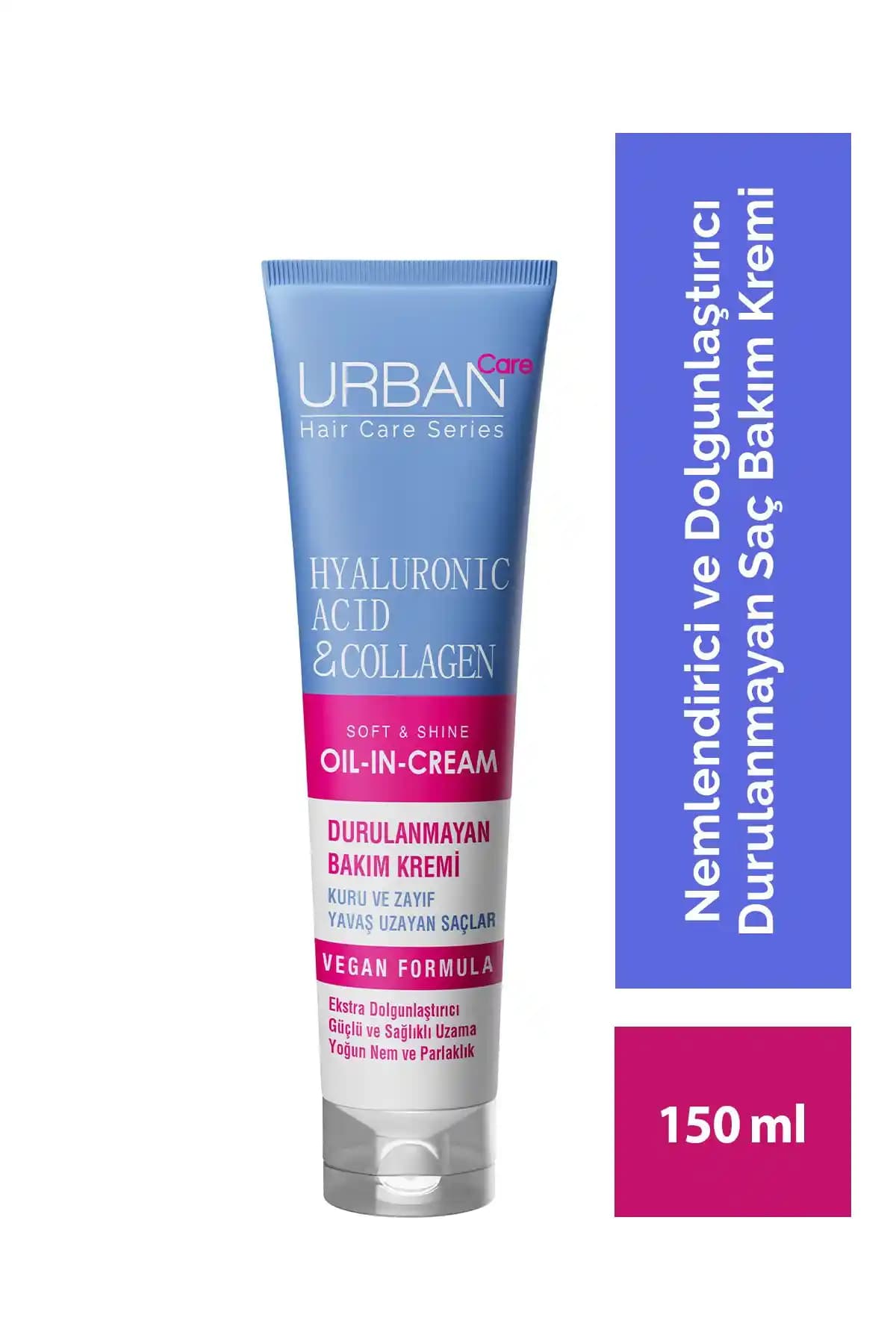 Urban Care Hyaluronik Asit ve Kolajen İçeren Kuru ve Canlı Saçlar İçin Bakım Kremi