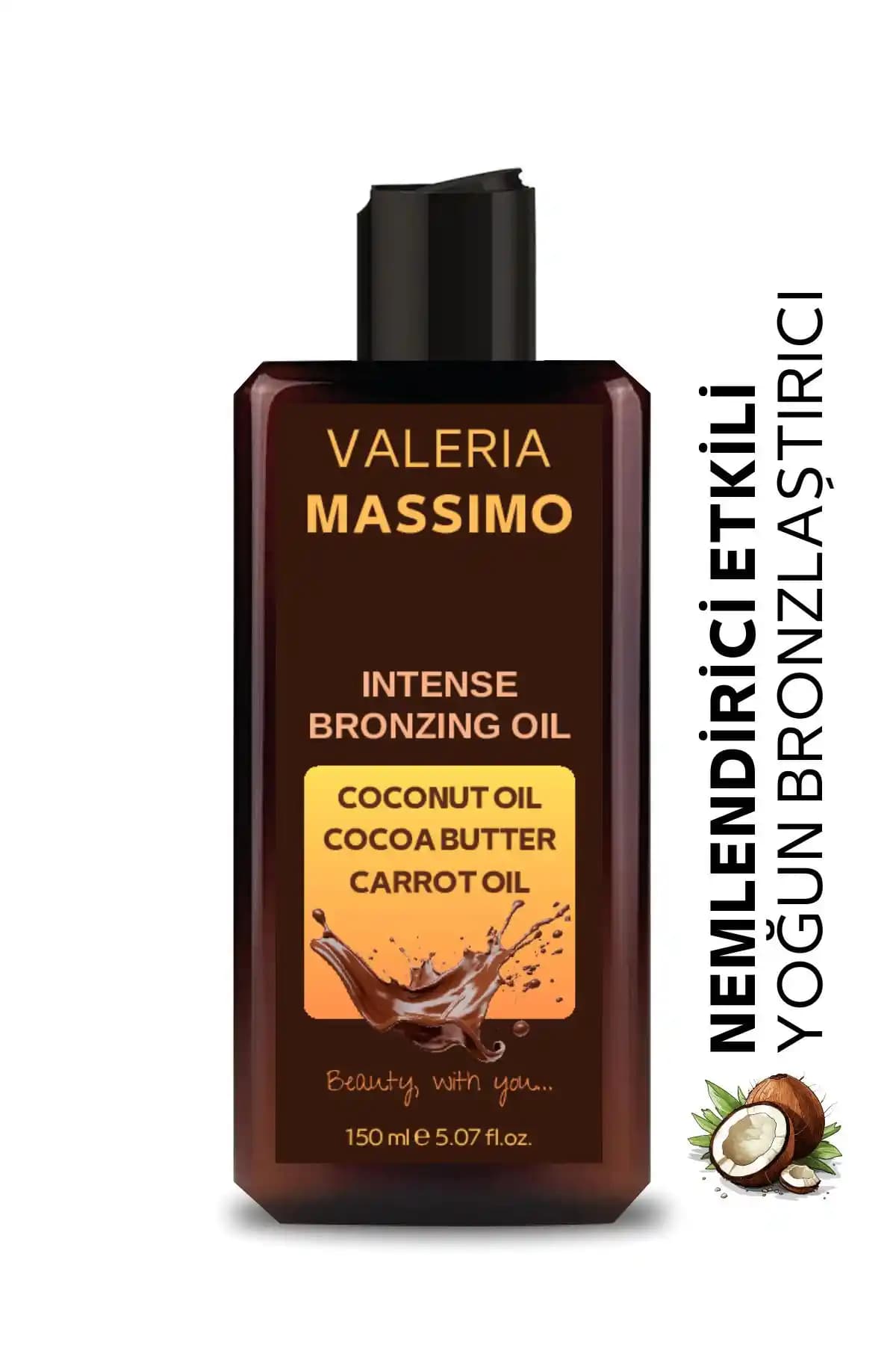 Valeria Massimo Yoğun Bronzlaştırıcı Yağı ile Doğal ve Parlak Bronzluk Elde Edin