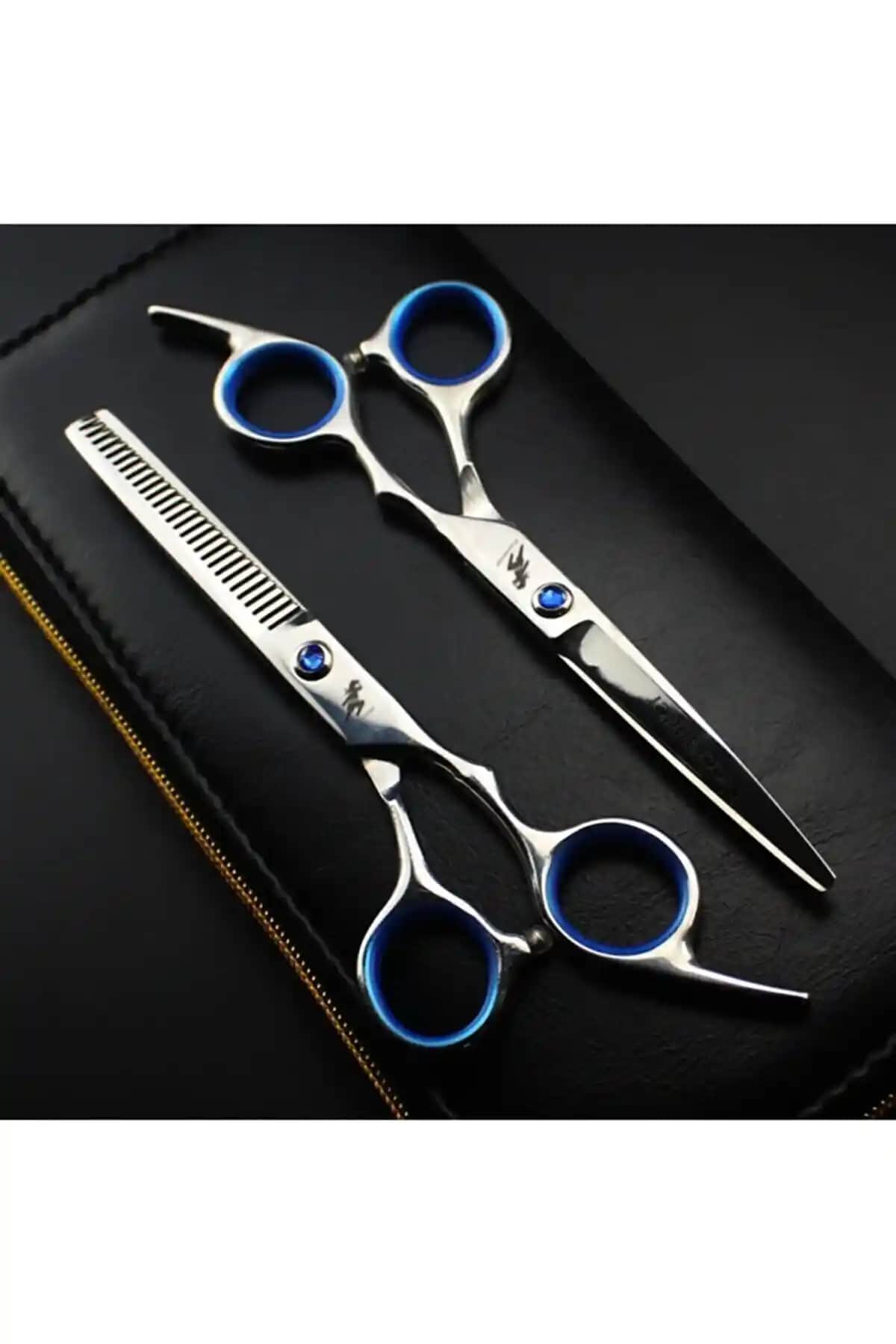 Valkyrie Profesyonel 3 Parça 6 İnç Saç Makas Seti Deri Çantalı, Ergonomik ve Dayanıklı