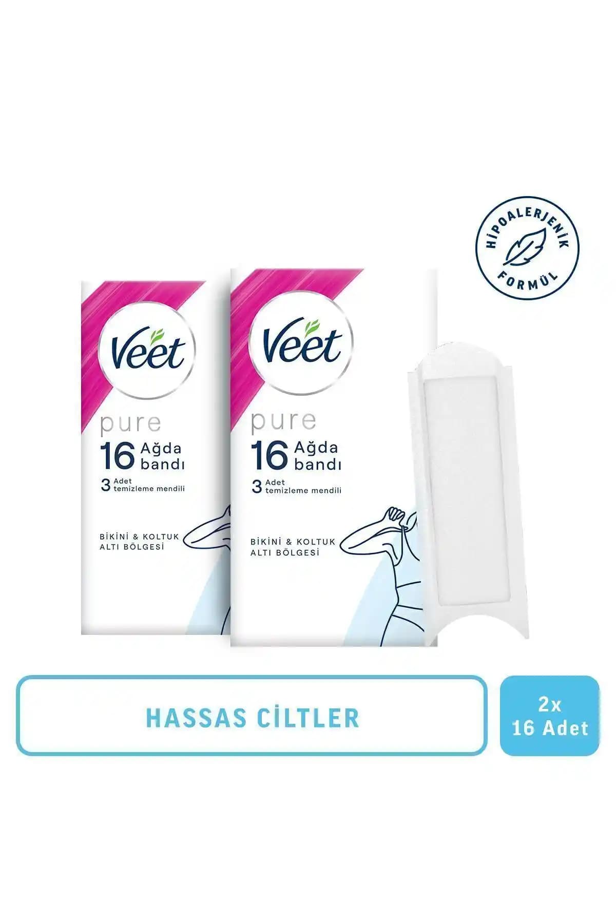Veet Pure Hipoalerjenik Sir Ağda Bantları Hassas Ciltler İçin Güvenli ve Etkili Çözüm