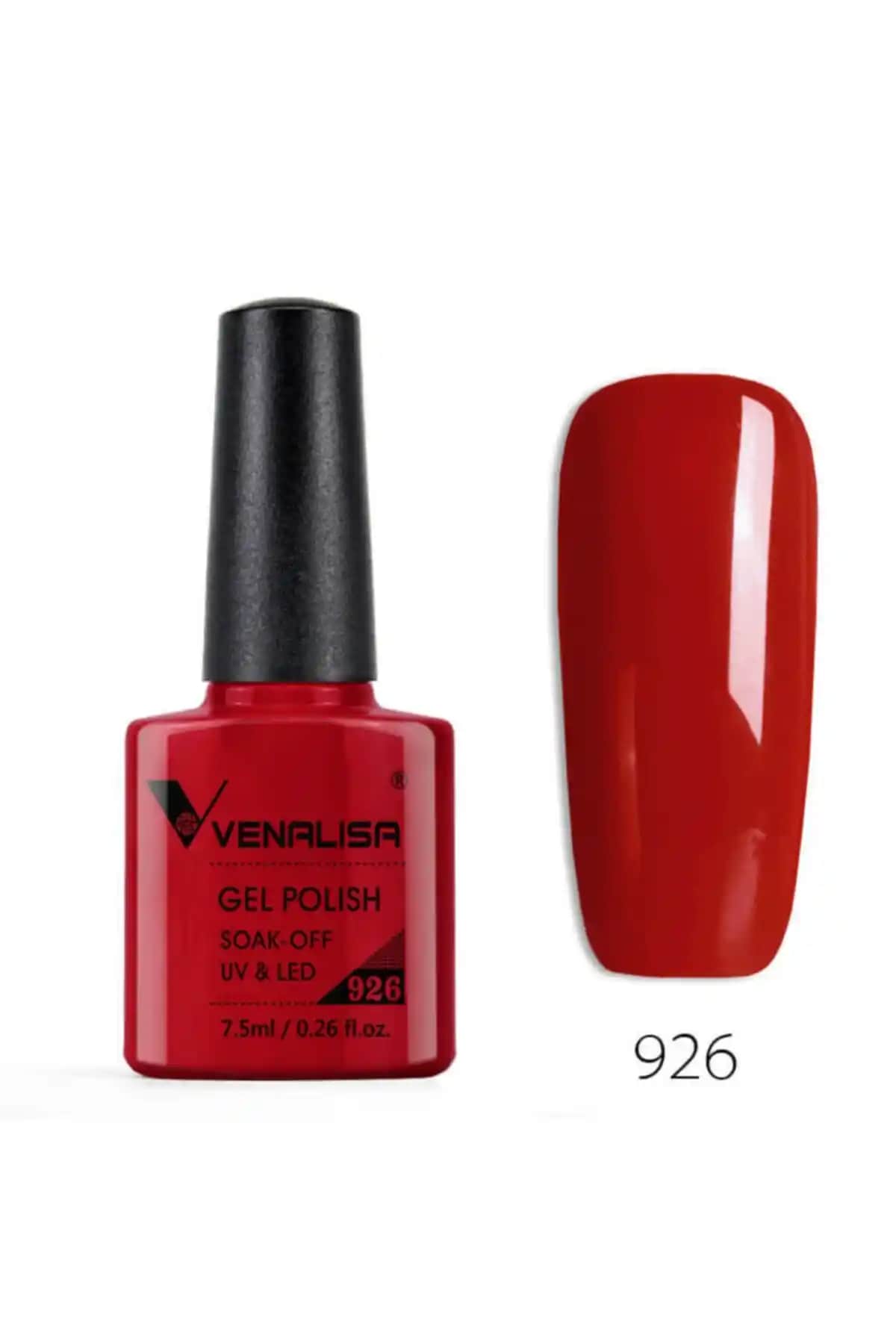 Venalisa 7,5 ml UV LED Kalıcı Oje No.926: Dayanıklı ve Canlı Kırmızı Renkli Oje