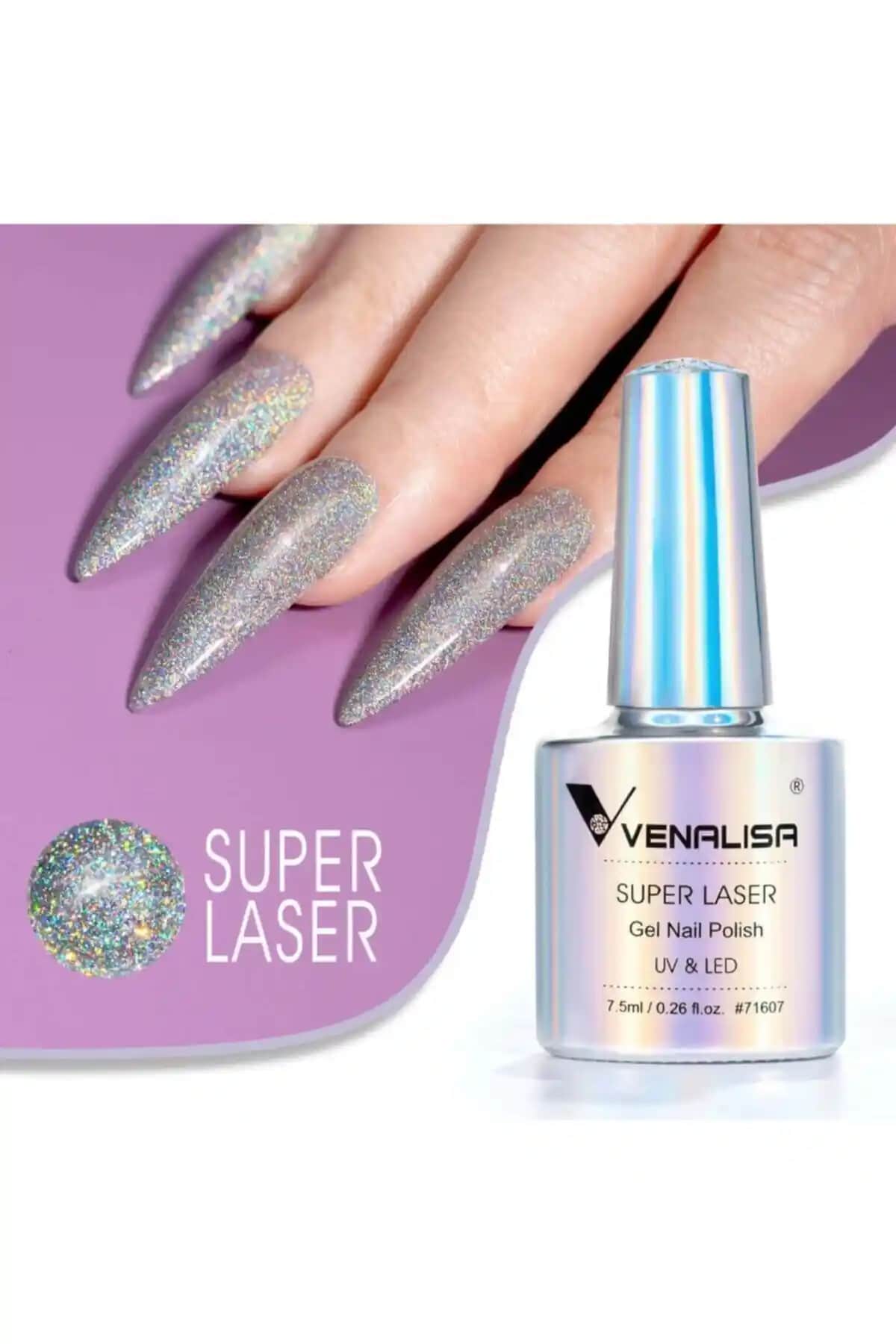 Venalisa Süper Lazer Holografik Kalıcı Oje: Parlaklık ve Dayanıklılık Sunan Modern Tasarım