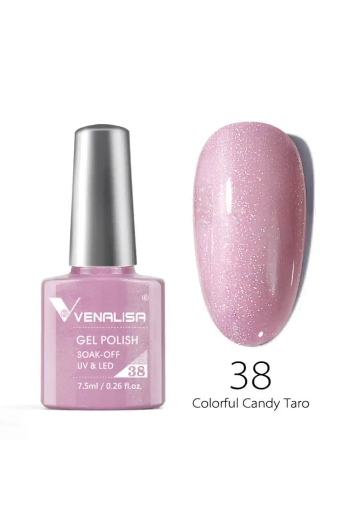 Venalisa UV LED Kalıcı Oje Colorful Candy Taro No.38 - Uzun Süre Dayanan Parlak Tırnak Rengi