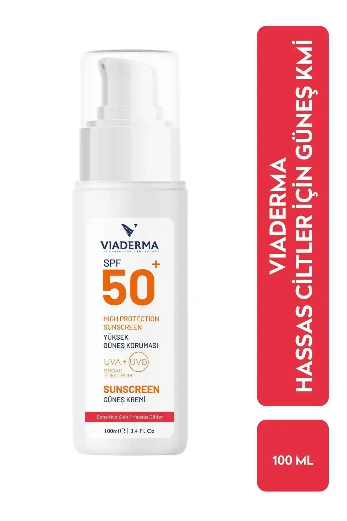 Viaderma SPF 50 Hassas ve Kuru Ciltler İçin Yüksek Koruma Sağlayan Güneş Kremi