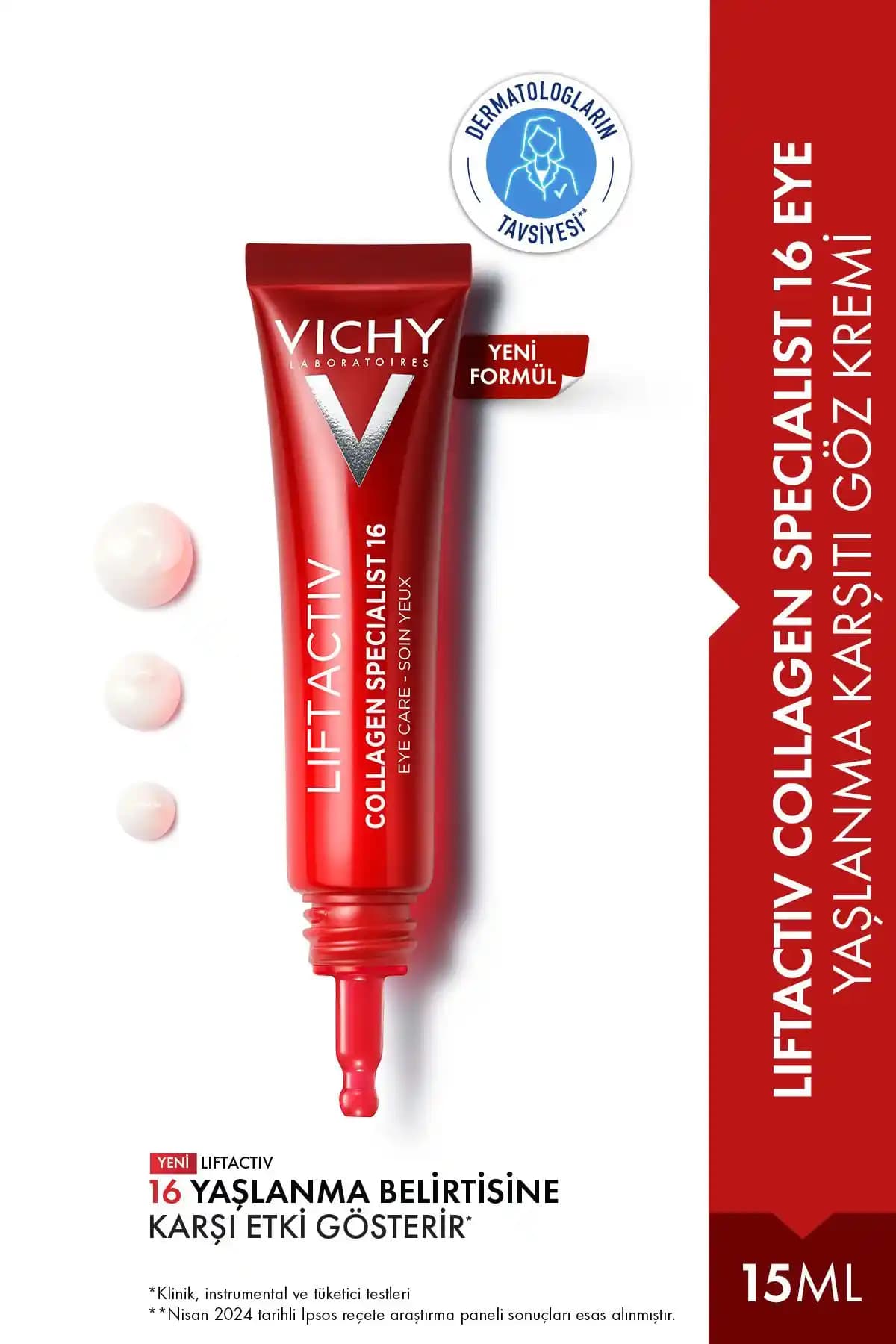Vichy Liftactiv Collagen Specialist 16 Göz Kremi: Yaşlanma Belirtilerine Karşı Etkili Bakım