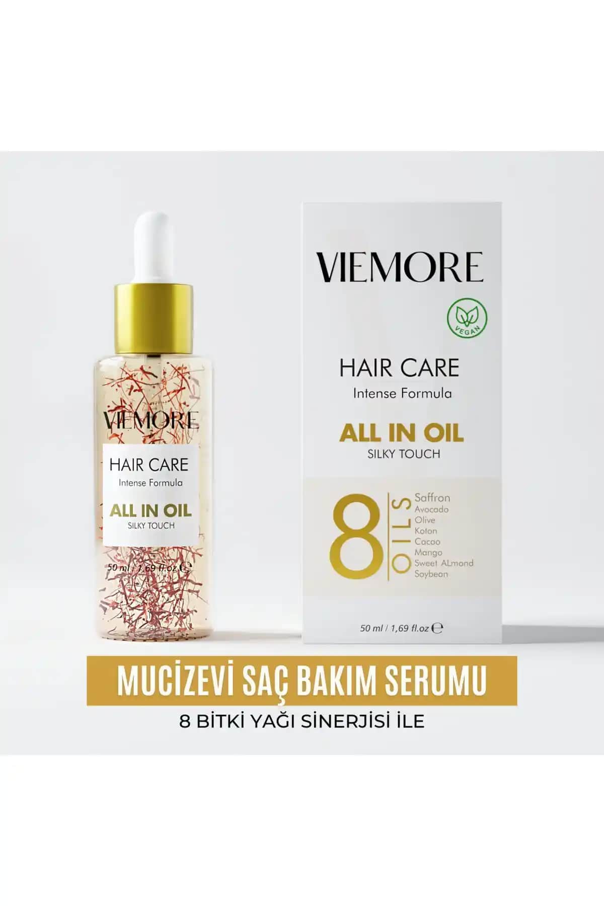 Viemore Safran Bitkili Dökülme Karşıtı Vegan Saç Serumu - Saç Sağlığını Destekleyen Doğal Formül
