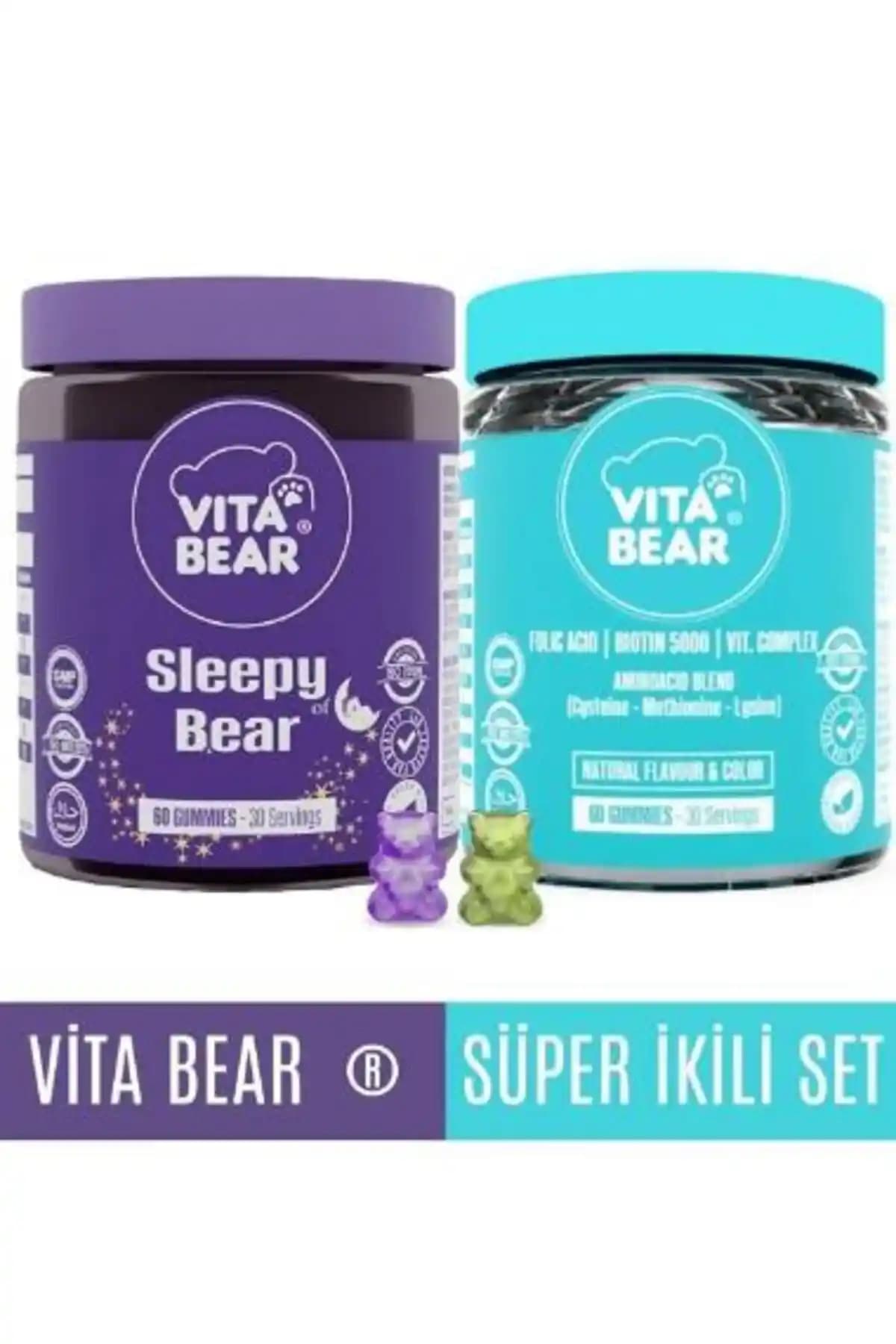 Vita Bear Vitabear Sleepy Bear ve Strong Hair Takviyeleri Sağlık ve Güzellik İçin Etkili Çözümler