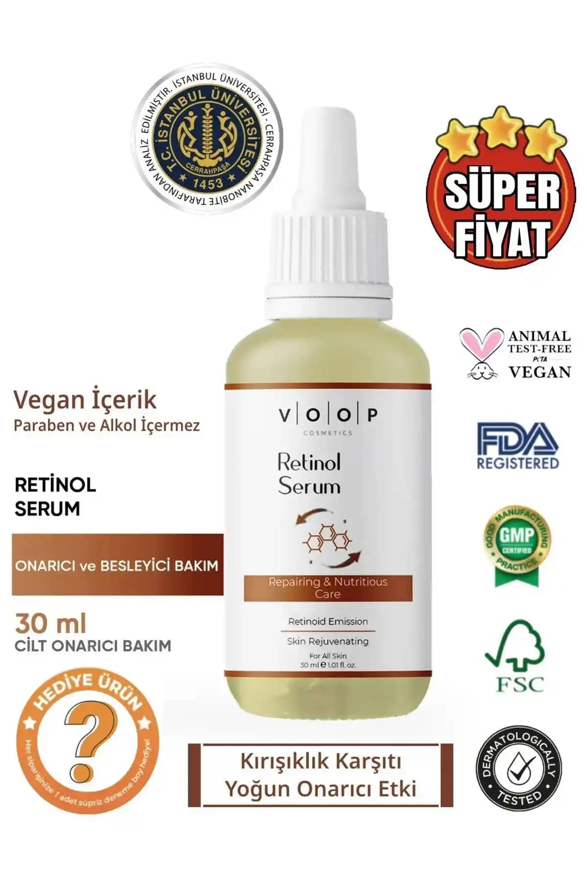 VOOP Retinol Serum Cilt Yenileme ve Yaşlanma Karşıtı Etkili Bakım Çözümü