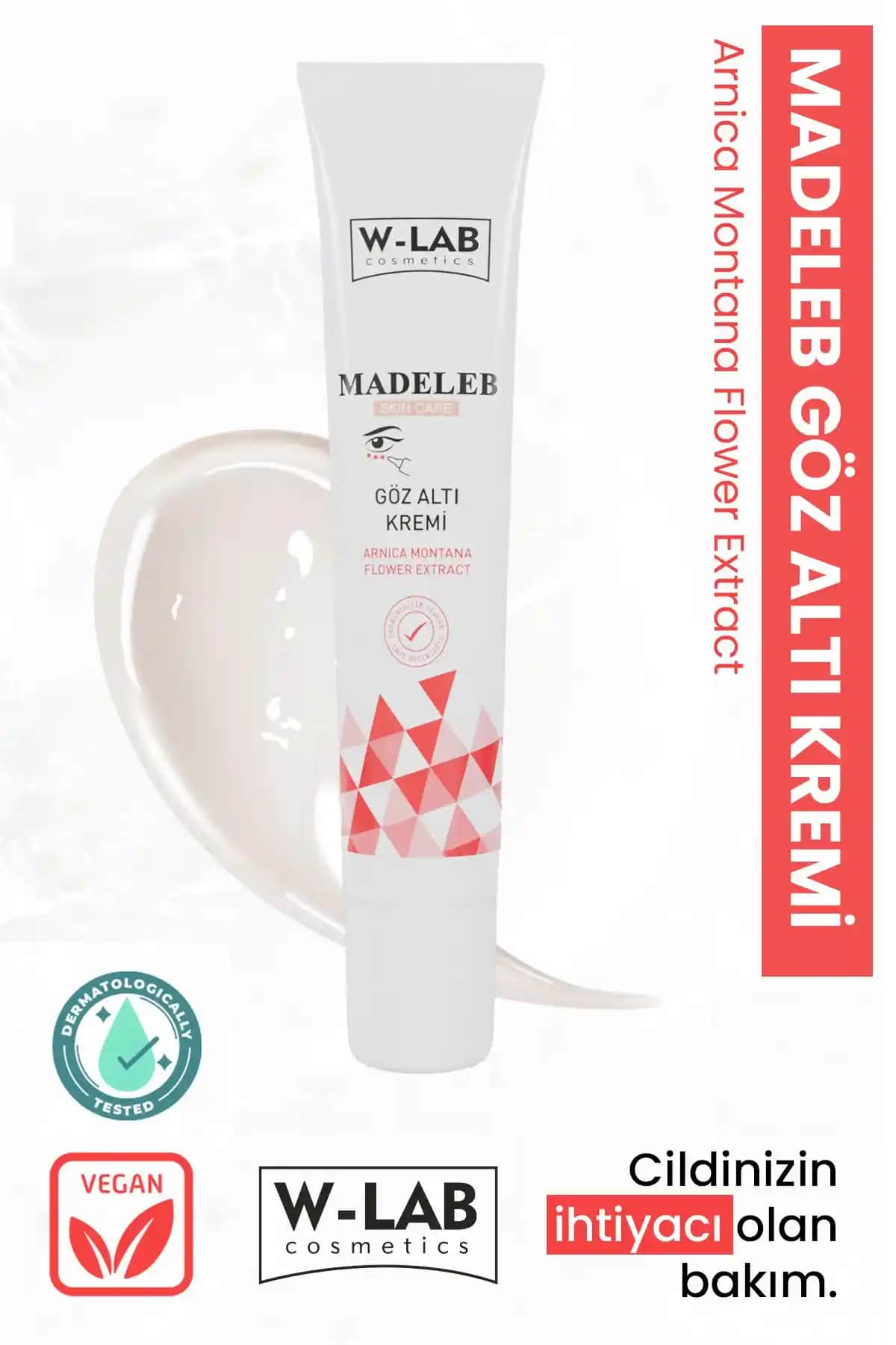 W-Lab Kozmetik Madeleb Göz Altı Kremi ile Göz Çevresi Bakımında Etkili Çözüm