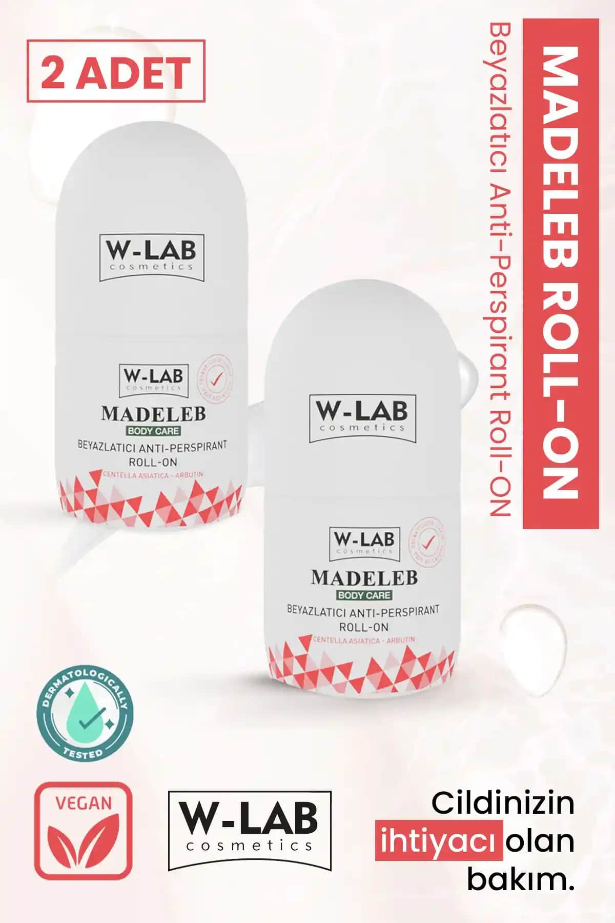W-Lab Kozmetik Madeleb Roll On 50 ml Ter Önleyici ve Cilt Aydınlatıcı Etkili Ürün