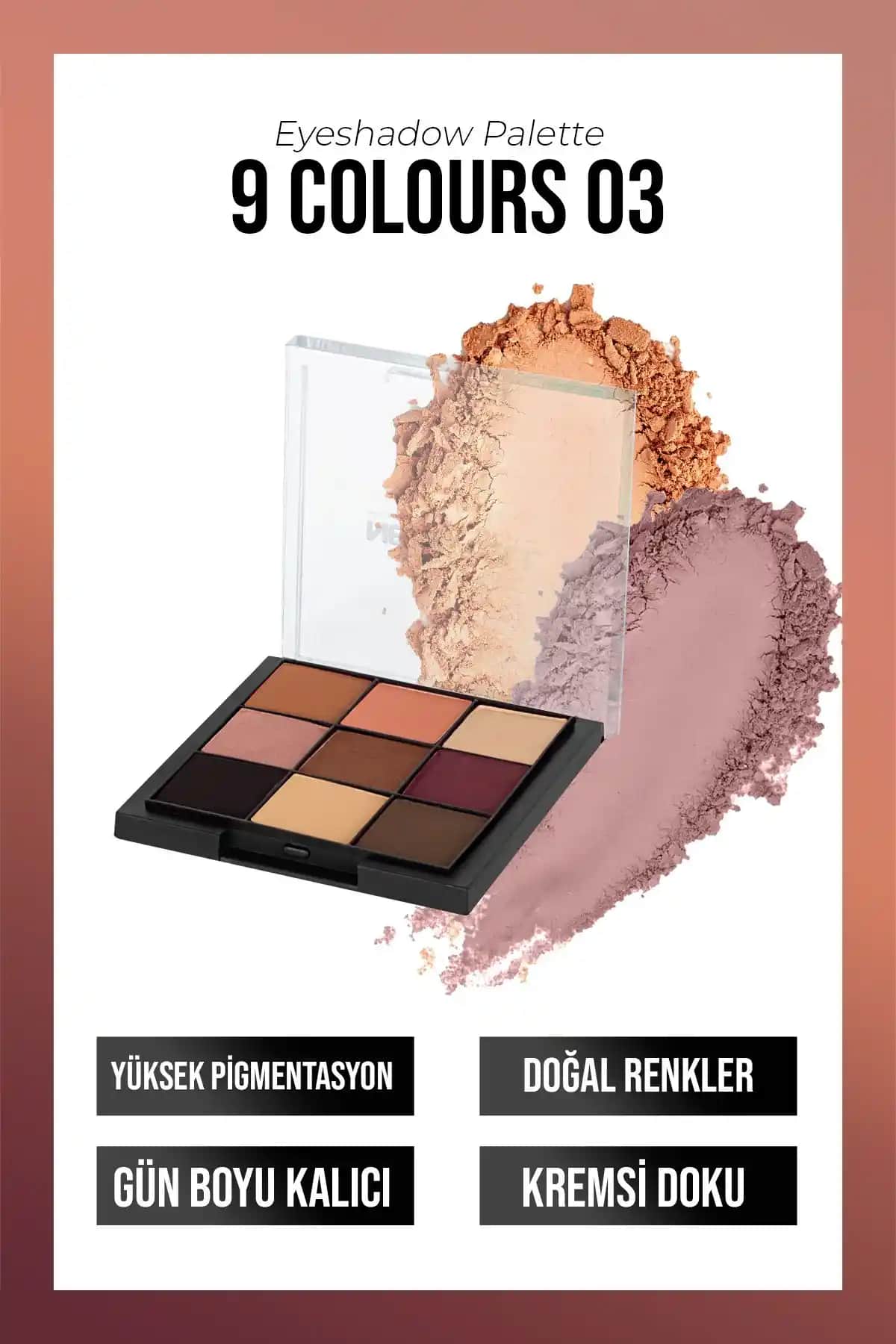 Well Eyeshadow Palette 9 Colours No 03: Günlük ve özel makyajlar için ideal renk seçeneği