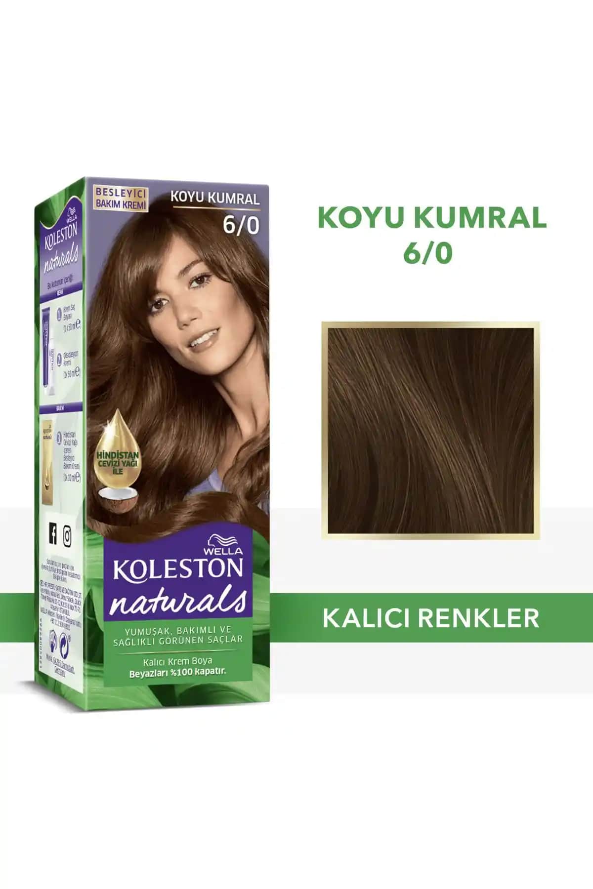 Wella Koleston Naturals 6/0 Koyu Kumral ve 6/1 Büyüleyici Kahve Ürünlerinin Karşılaştırması