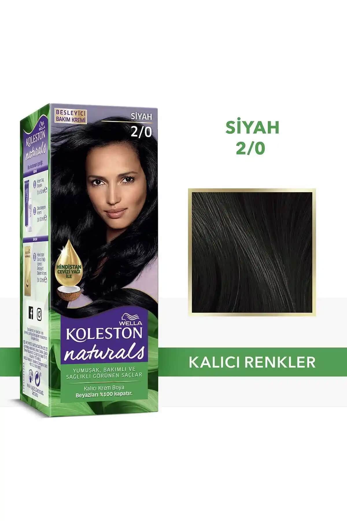 Wella Koleston Naturals Saç Boyası Karşılaştırması Siyah ve Koyu Kahve Tonları
