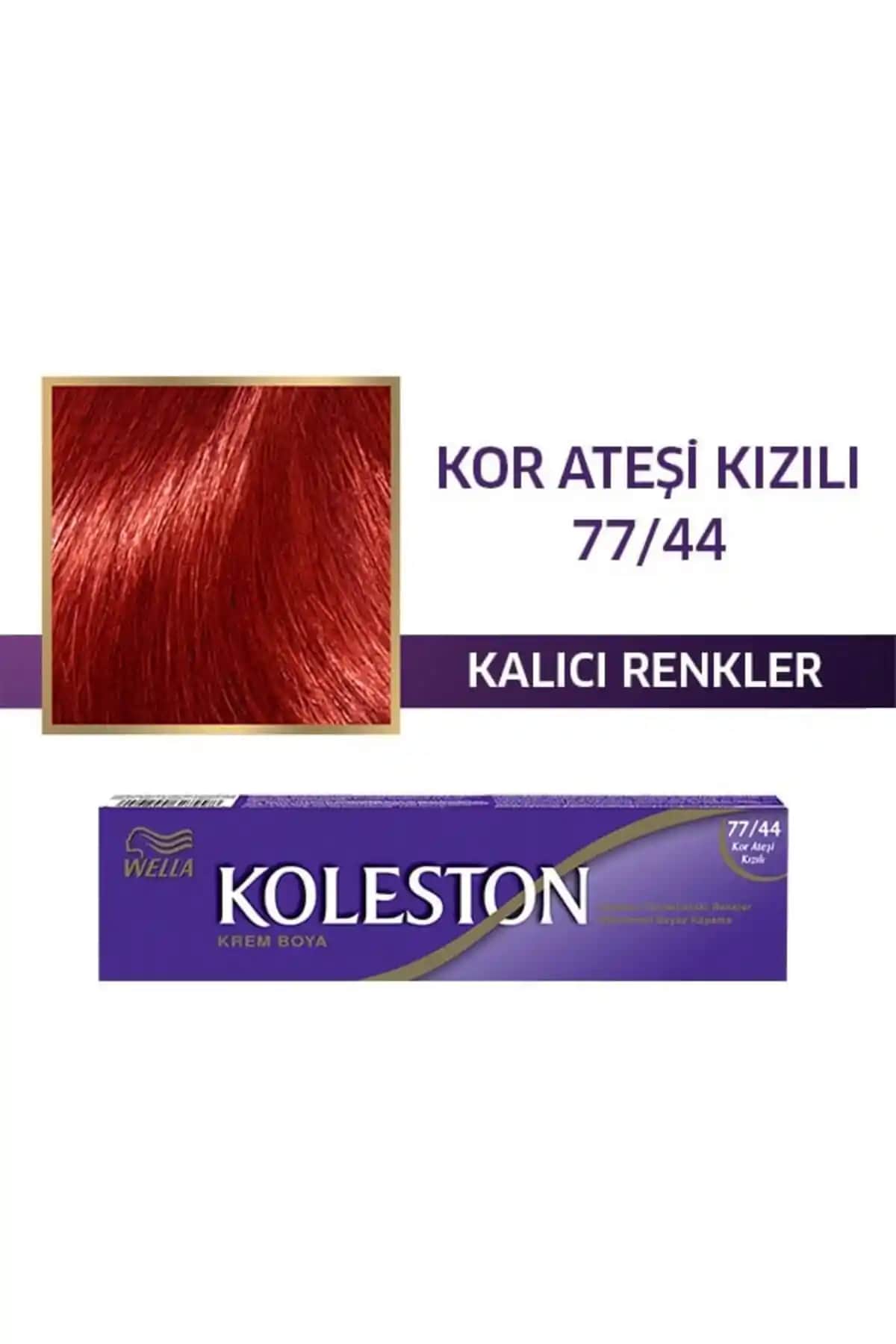 Wella Koleston Single Tüp Boya 77/44 Kor Ateşi Kızılı Profesyonel ve Kalıcı Saç Boyası