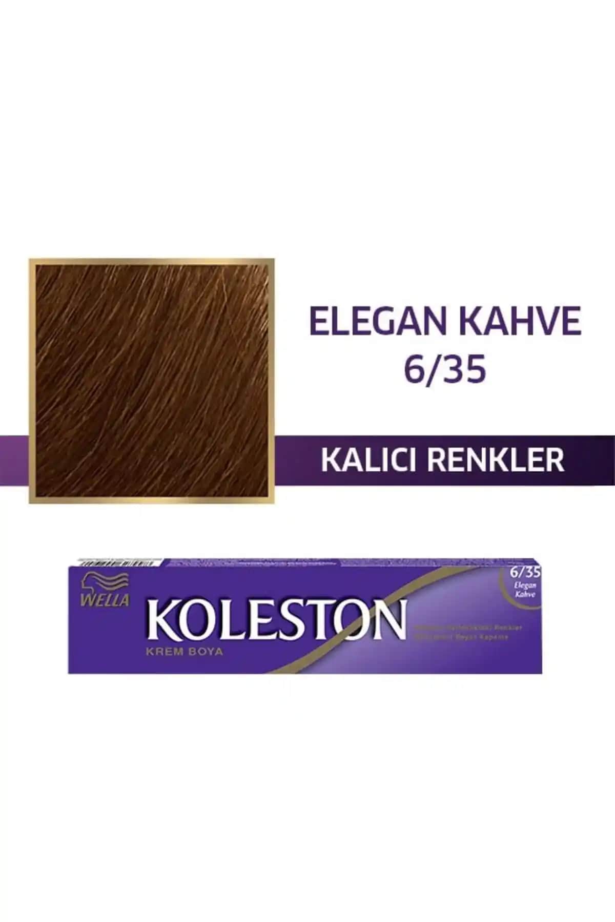 Wella Koleston Tekli Boya 6/35 Elegan Kahve - Kalıcı ve Doğal Saç Renkleri İçin Uygun