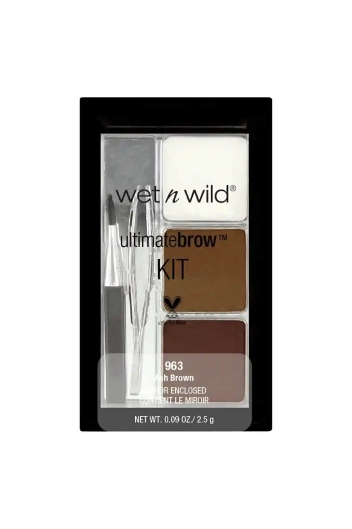 WET N WİLD Ultimate Brow Kit Kaş Farı Seti Ash Brown E963 - Doğal ve Kalıcı Kaş Makyajı