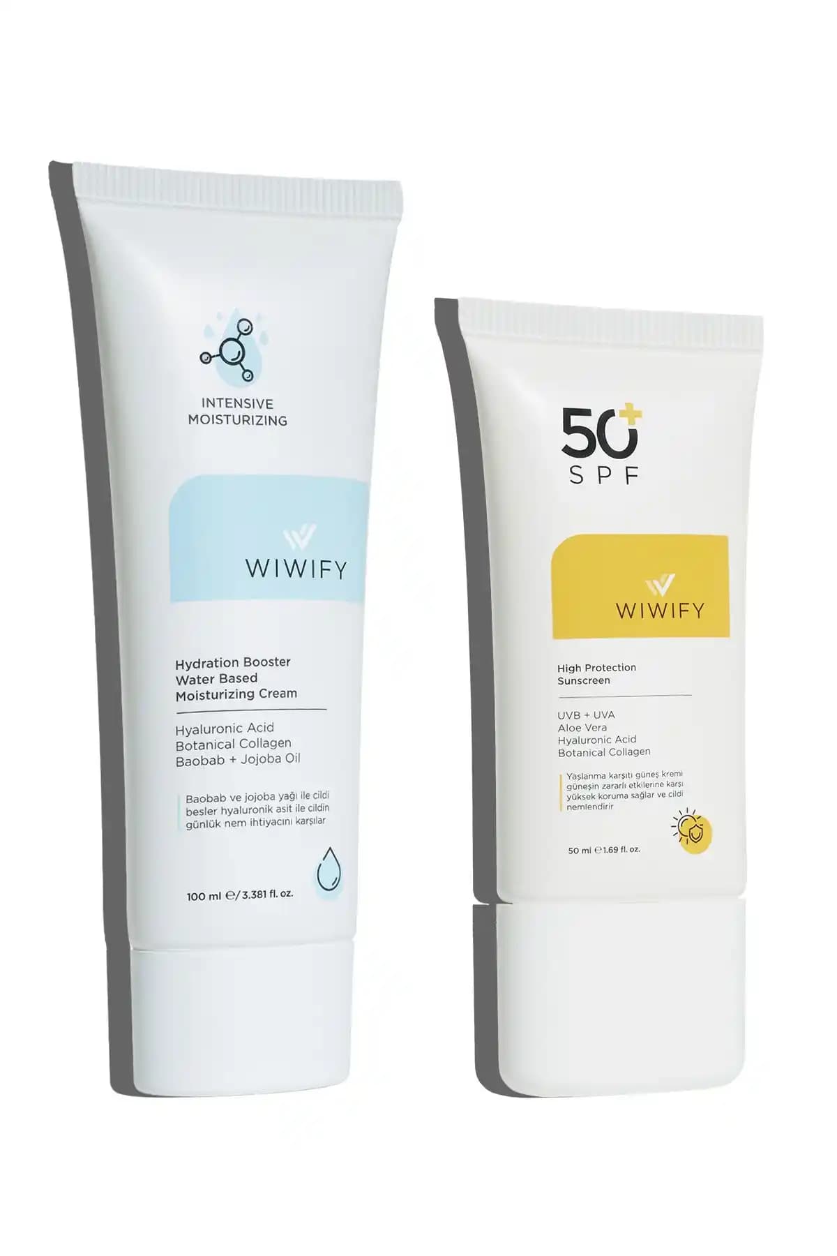 WIWIFY Güneş Koruması ve Nemlendirme Seti: Doğal ve Etkili Cilt Bakım Çözümü