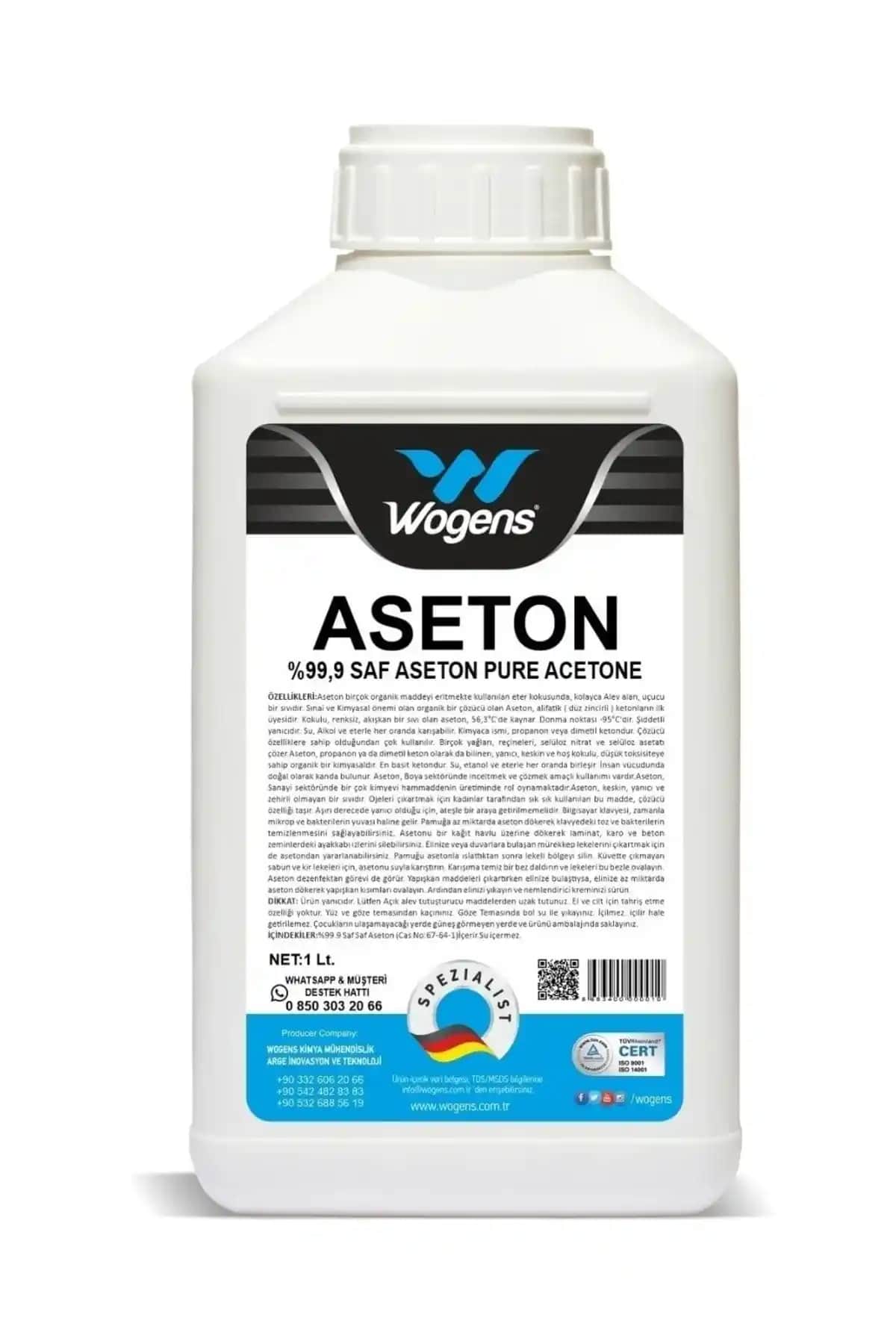 Wogens Saf Aseton %99.9: Güvenli ve Etkili Temizlik Çözümünüz