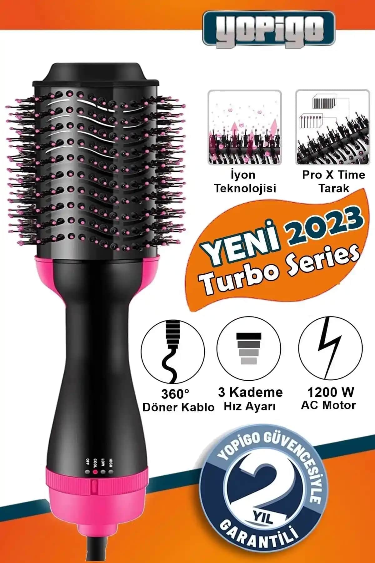 Yopigo Yeni Pro Model Saç Şekillendirici ve Kurutma Cihazı Profesyonel Kullanım İçin