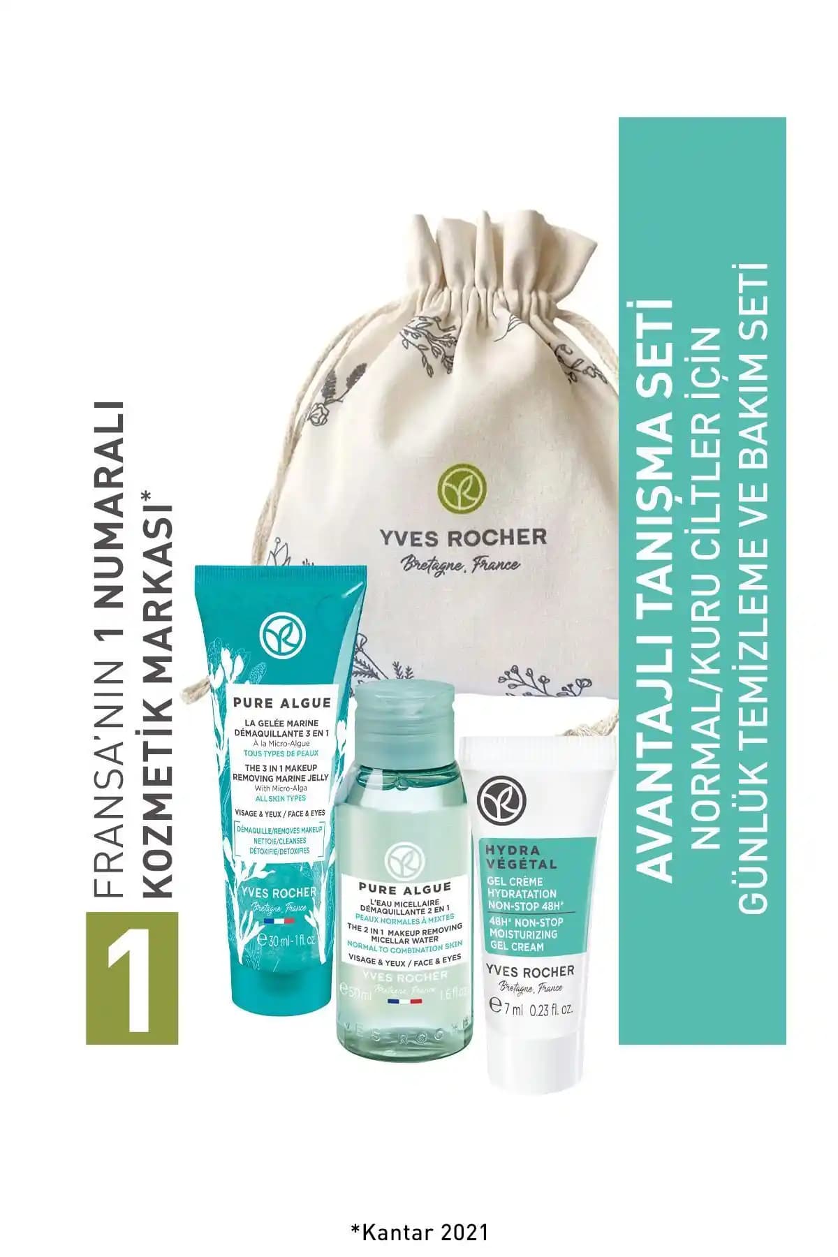 Yves Rocher Doğal Gündüz Bakım Seti Kuru ve Normal Ciltler İçin Uygun